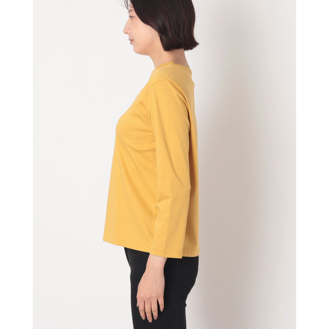 コットンブルー COTTON BLUE 八分袖クルーネックプルオーバー （イエロー） イエロー