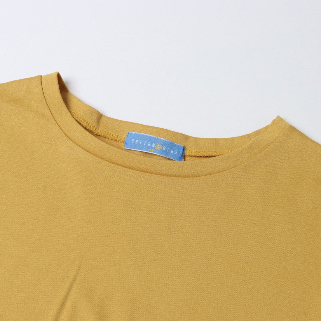 コットンブルー COTTON BLUE 八分袖クルーネックプルオーバー （イエロー） イエロー