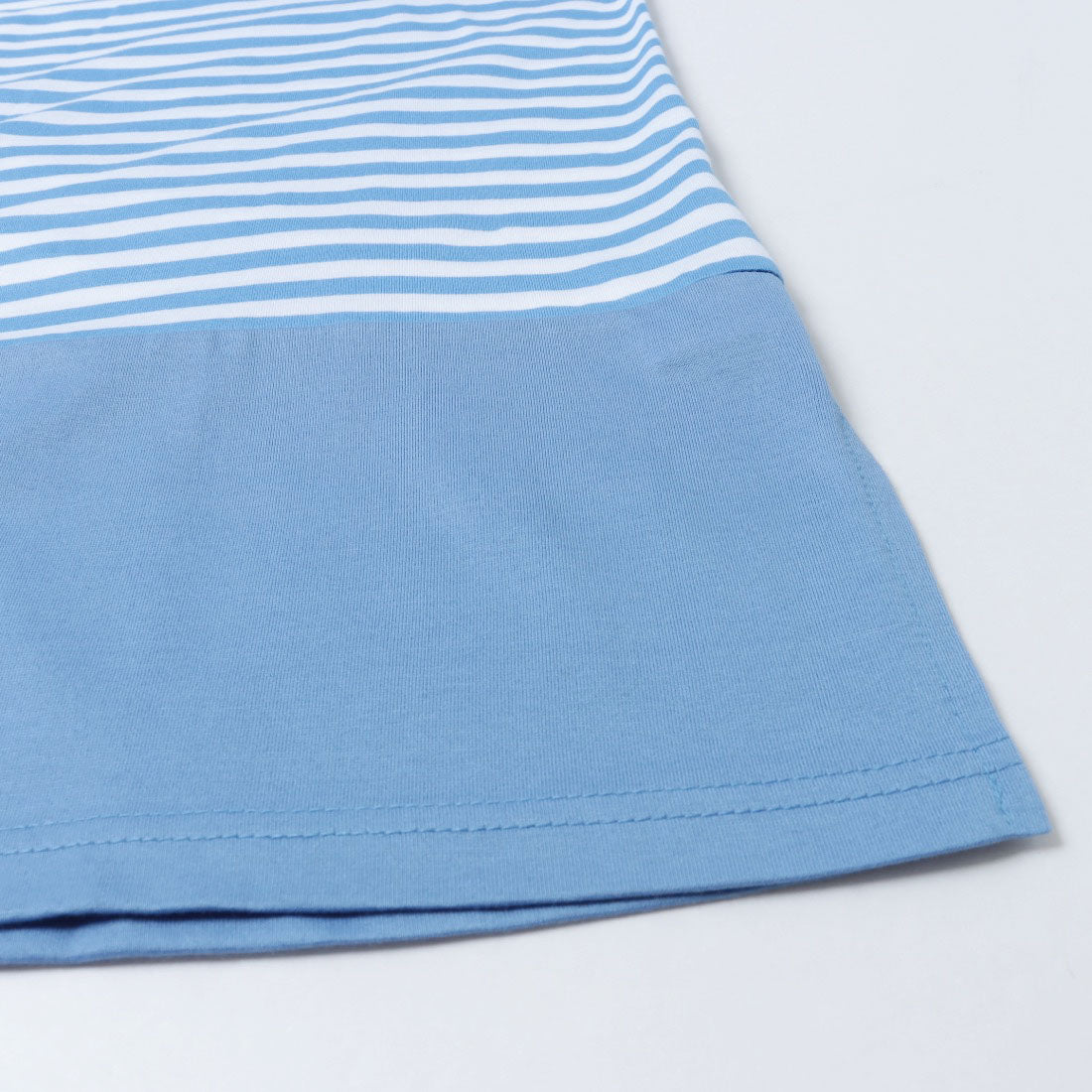 コットンブルー COTTON BLUE ボーダー切替えプルオーバー （グレー） グレー