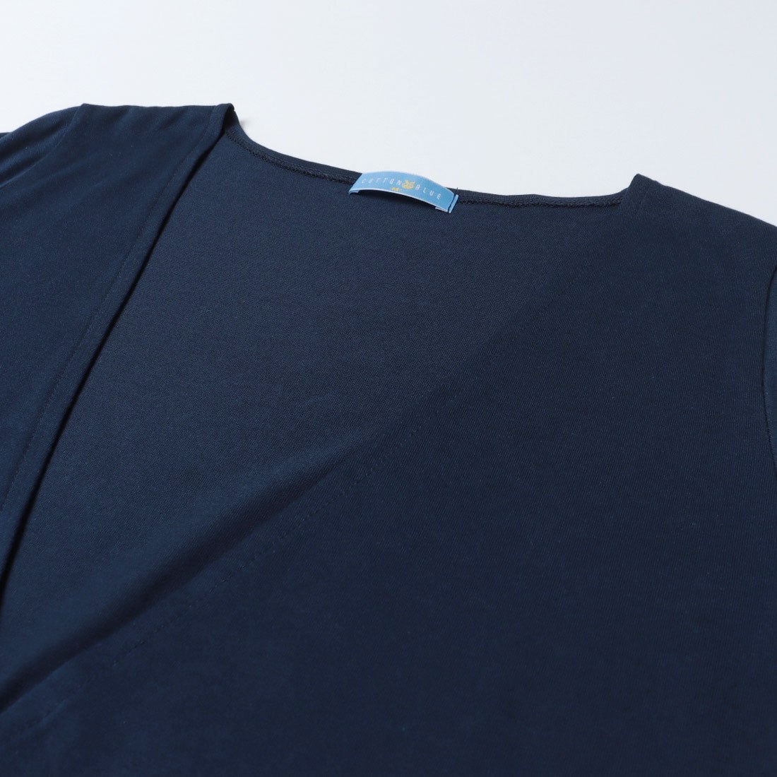 コットンブルー COTTON BLUE レース切替えカーディガン （ネイビー） ネイビー