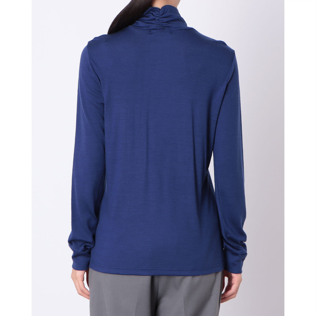 コットンブルー COTTON BLUE 襟ギャザーハイネックプルオーバー （ブルー） ブルー