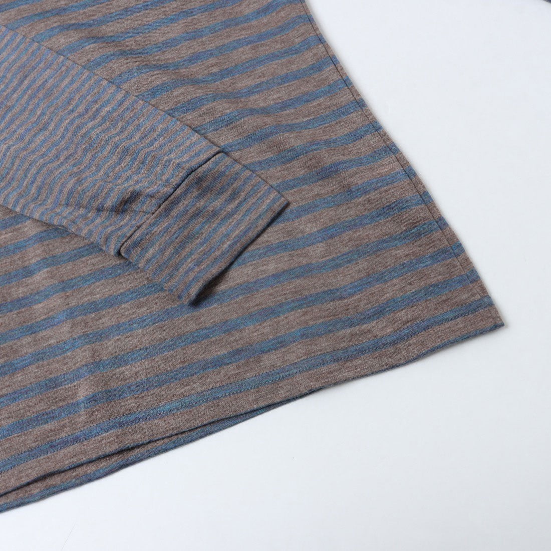 コットンブルー COTTON BLUE ボーダーハイネックプルオーバー （ブルー） ブルー
