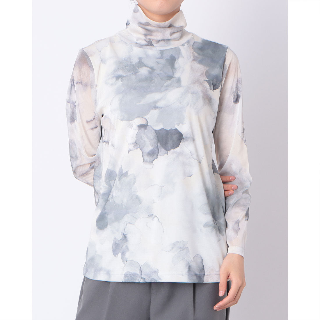 コットンブルー COTTON BLUE パワーネットハイネックプルオーバー （グレー） グレー
