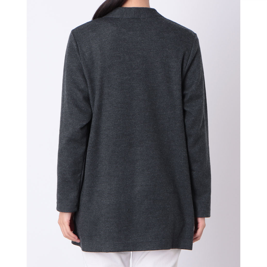 コットンブルー COTTON BLUE ワンボタントッパーカーディガン （グレー） グレー