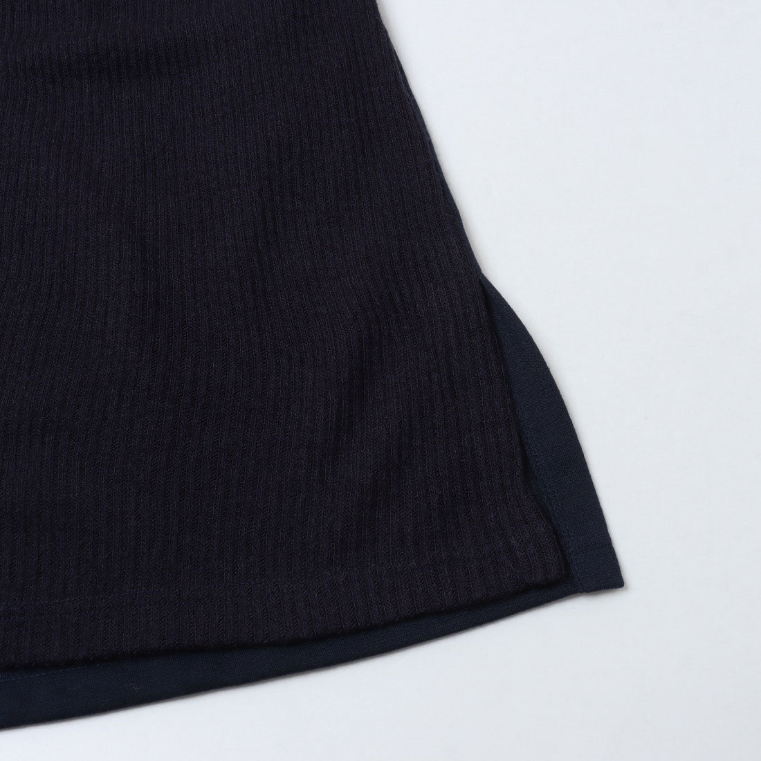 コットンブルー COTTON BLUE 異素材使いロングジレ （ネイビー） ネイビー