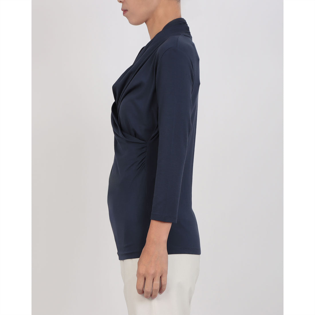 コットンブルー COTTON BLUE カシュクールプルオーバー （ネイビー） ネイビー
