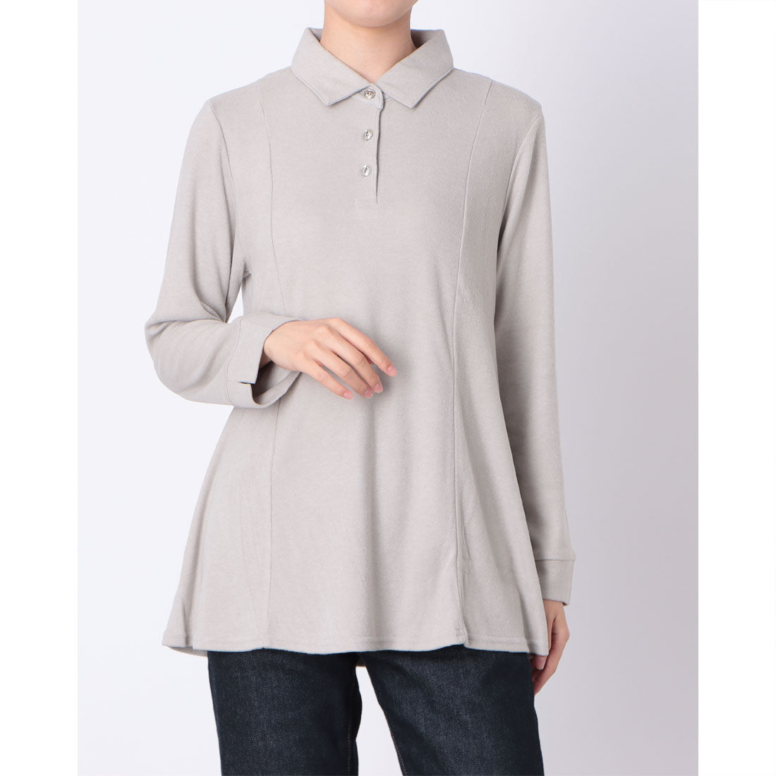 コットンブルー COTTON BLUE 襟付きプルオーバー （グレー） グレー