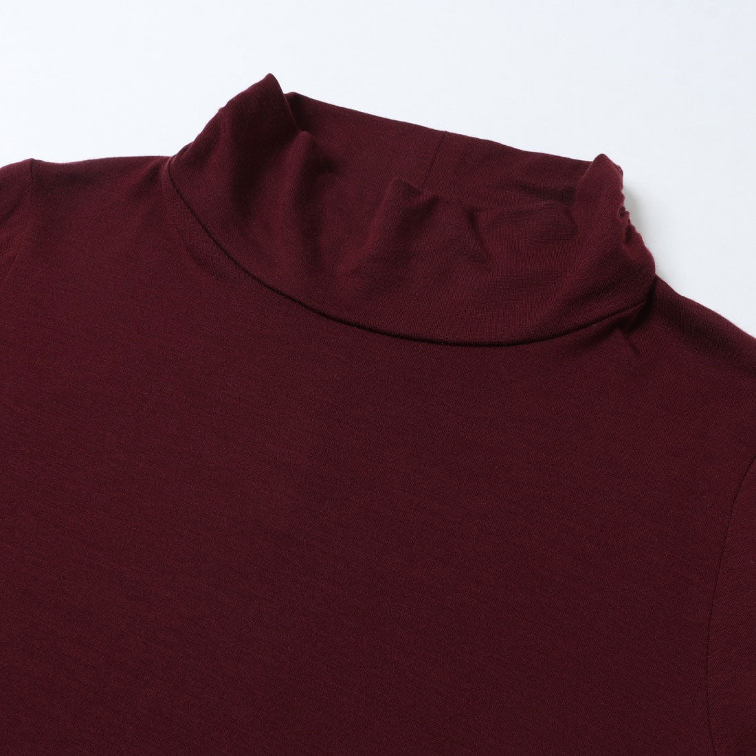 コットンブルー COTTON BLUE 襟ギャザーハイネックプルオーバー （白） 白