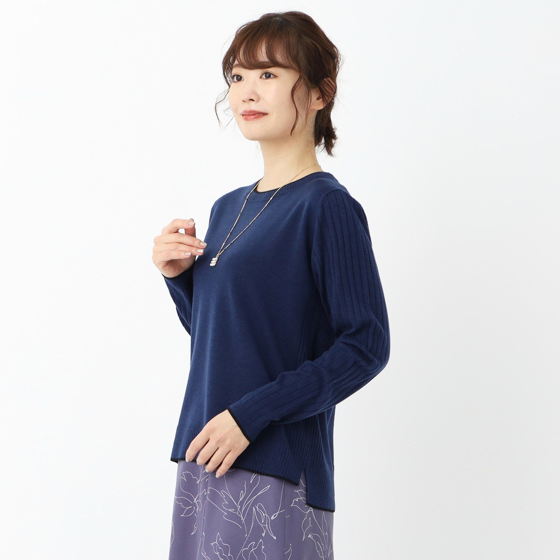 コルディア CORDIER 【セットアップ/M～4Lサイズ】アーバンヤーン プルオーバーニット