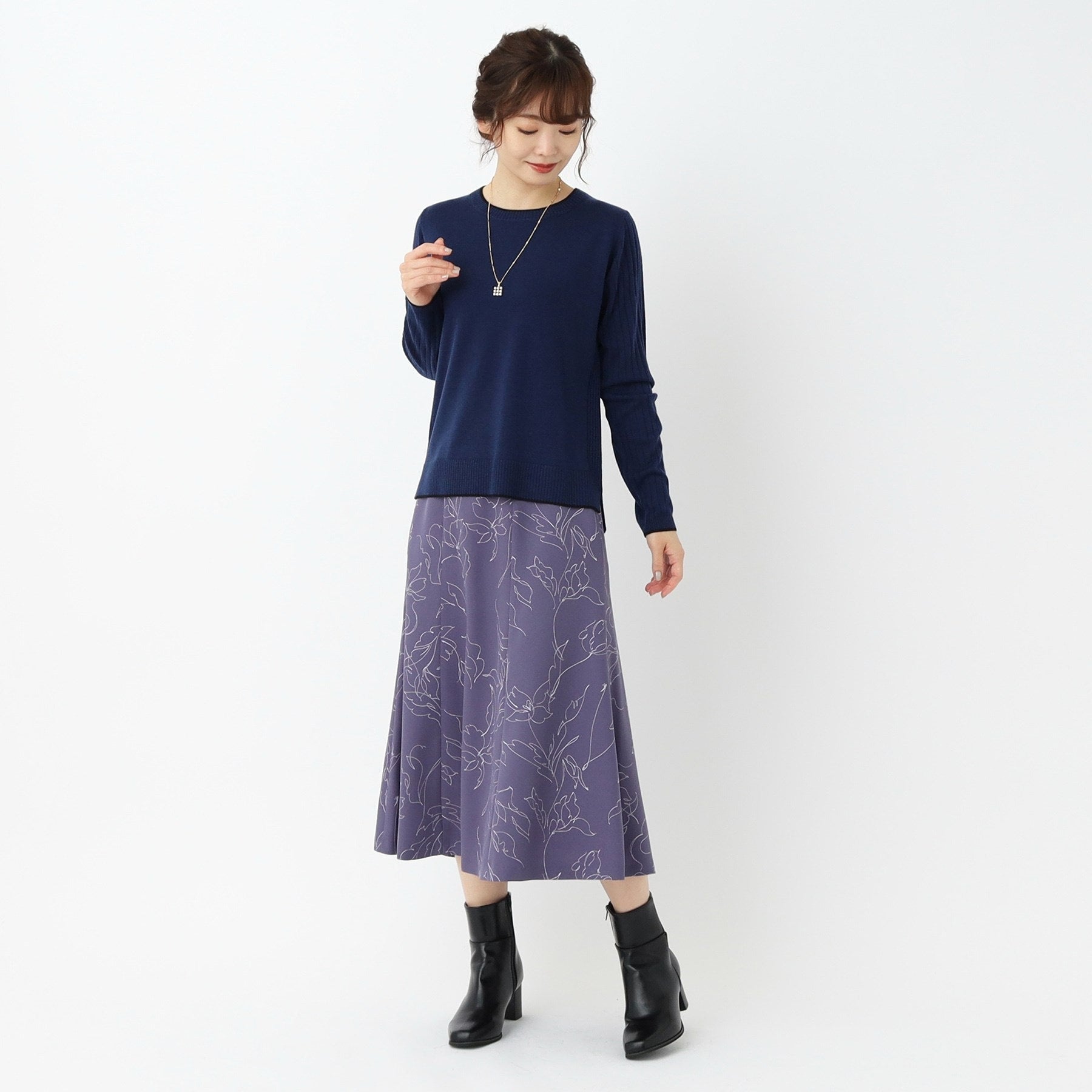 コルディア CORDIER 【セットアップ/M～4Lサイズ】アーバンヤーン プルオーバーニット