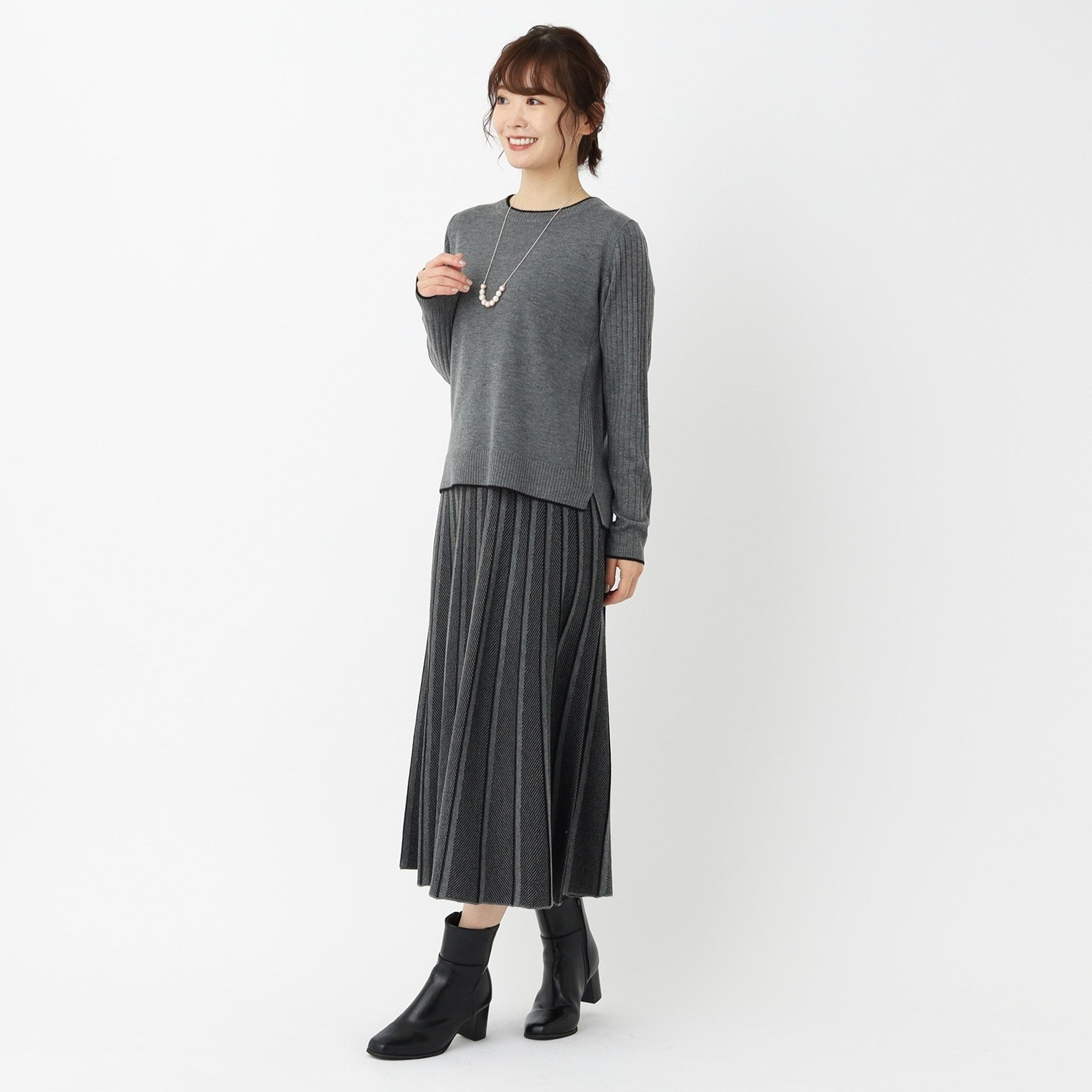 コルディア CORDIER 【セットアップ/M～4Lサイズ】アーバンヤーン プルオーバーニット