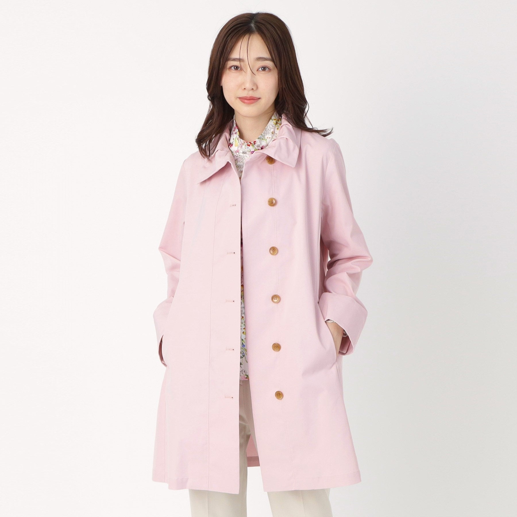 コルディア CORDIER 【M~4Lサイズ/手洗い可】コッティーナストレッチコート （ブルー(092)） ブルー(092)