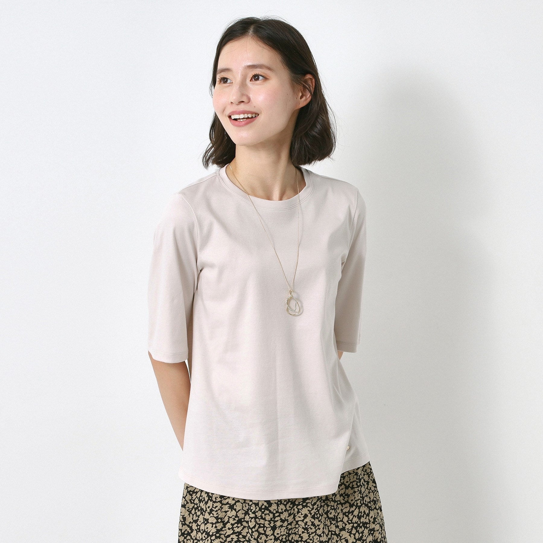 コルディア CORDIER 大人のためのシンプル洗練Tシャツ （ラベンダー(080)） ラベンダー(080)