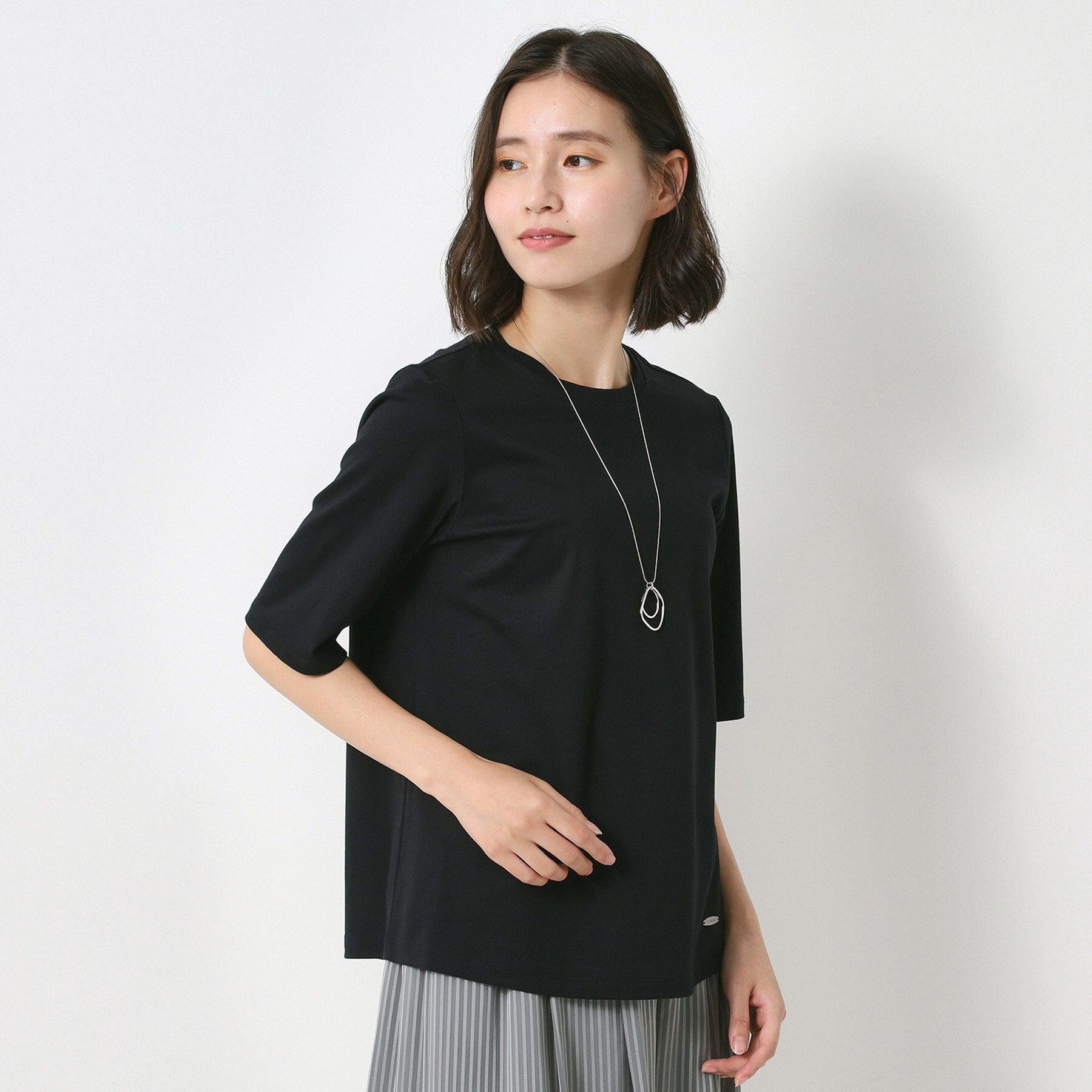 コルディア CORDIER 大人のためのシンプル洗練Tシャツ （ラベンダー(080)） ラベンダー(080)