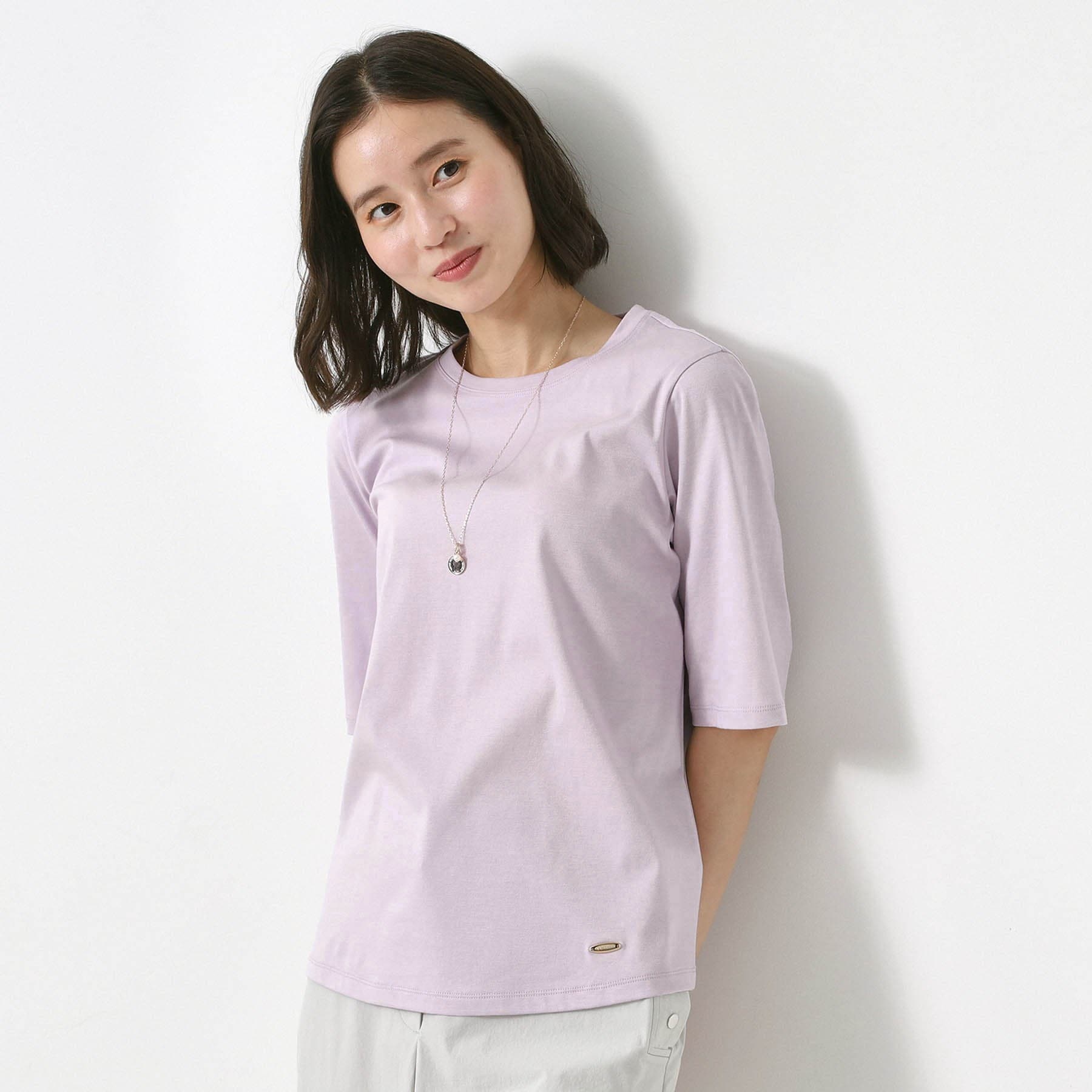 コルディア CORDIER 大人のためのシンプル洗練Tシャツ （ラベンダー(080)） ラベンダー(080)
