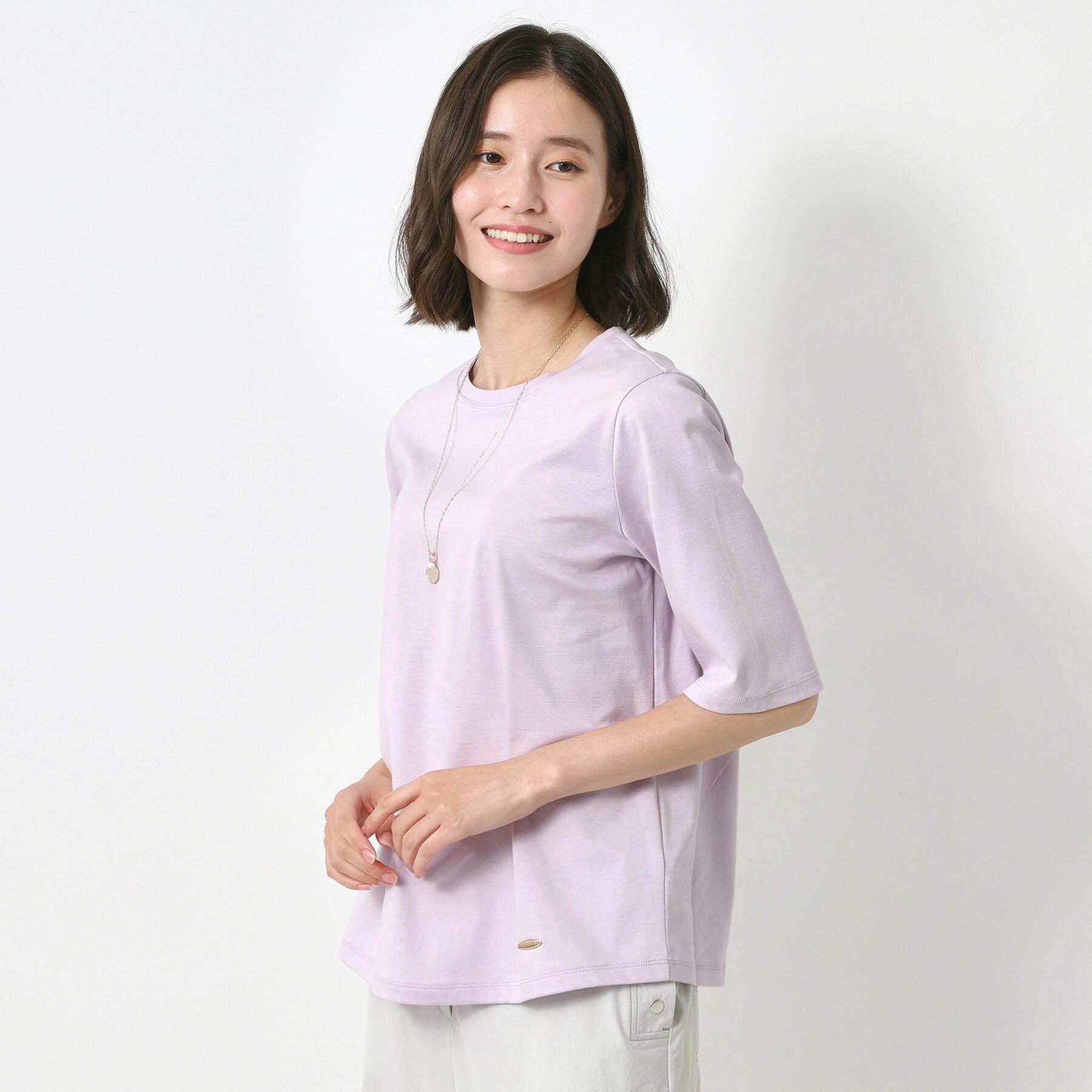 コルディア CORDIER 大人のためのシンプル洗練Tシャツ （ラベンダー(080)） ラベンダー(080)