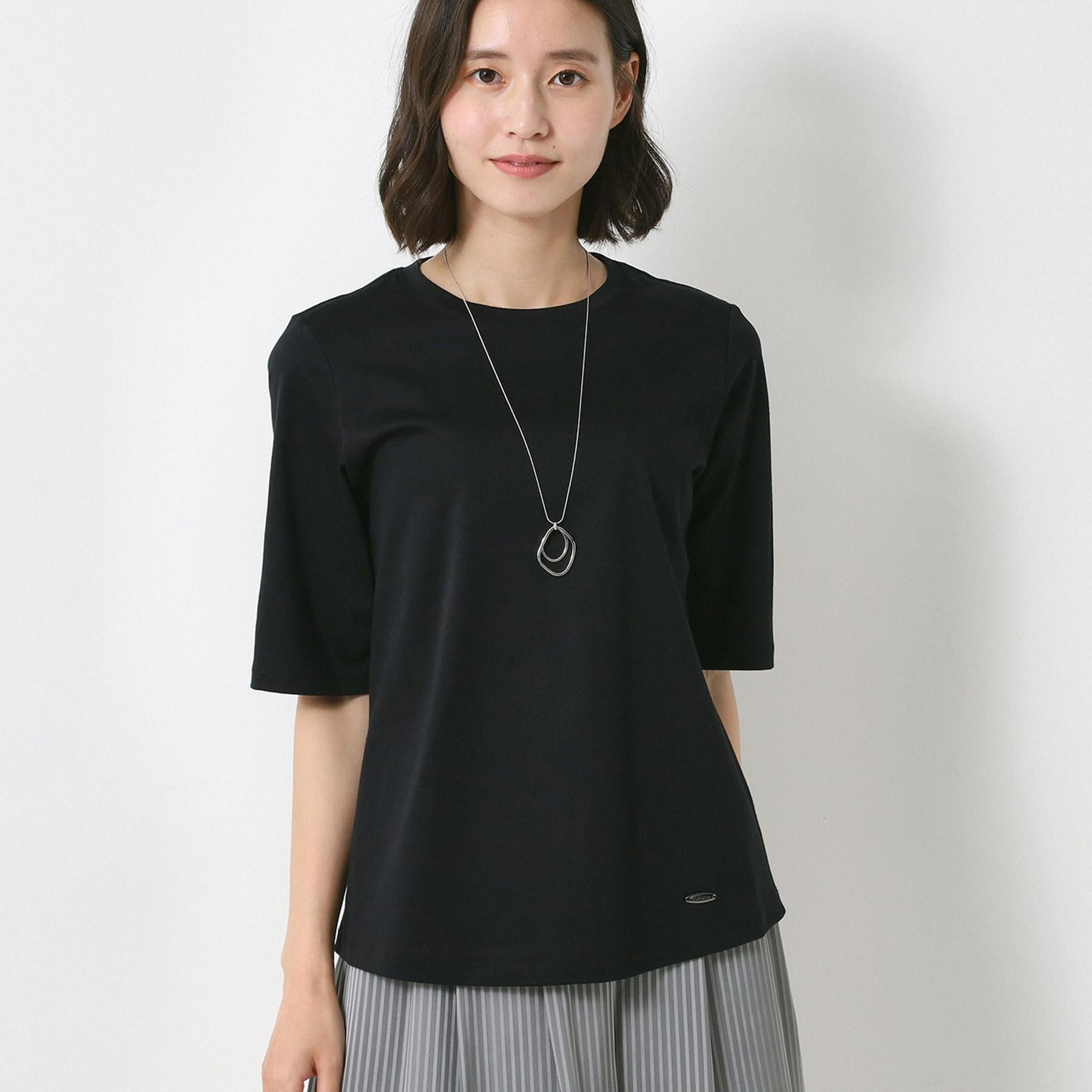 コルディア CORDIER 大人のためのシンプル洗練Tシャツ （ブラック(019)） ブラック(019)