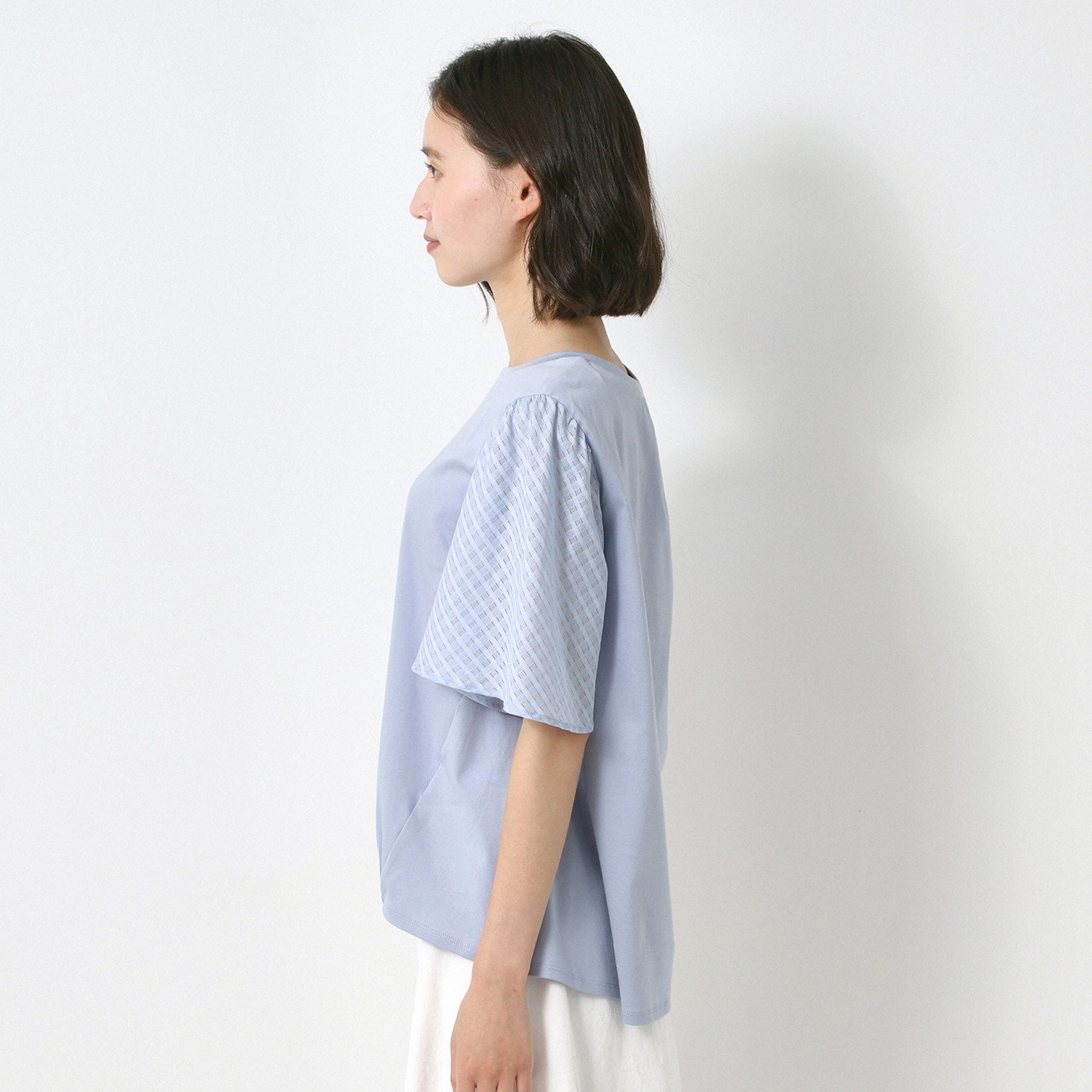 コルディア CORDIER シルケットスムース フレア袖フェミニンTシャツ （イエロー(032)） イエロー(032)