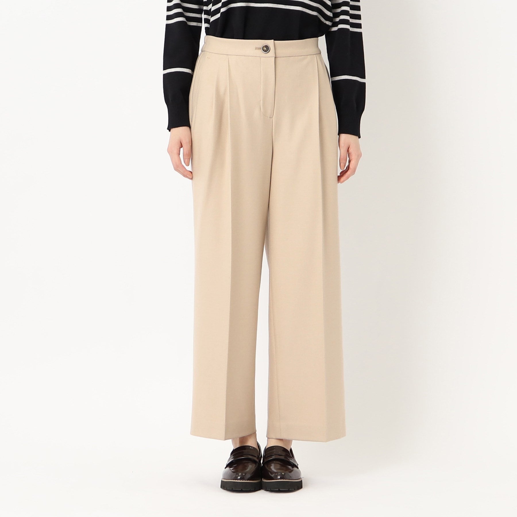 コルディア CORDIER 起毛ストレッチワイドパンツ