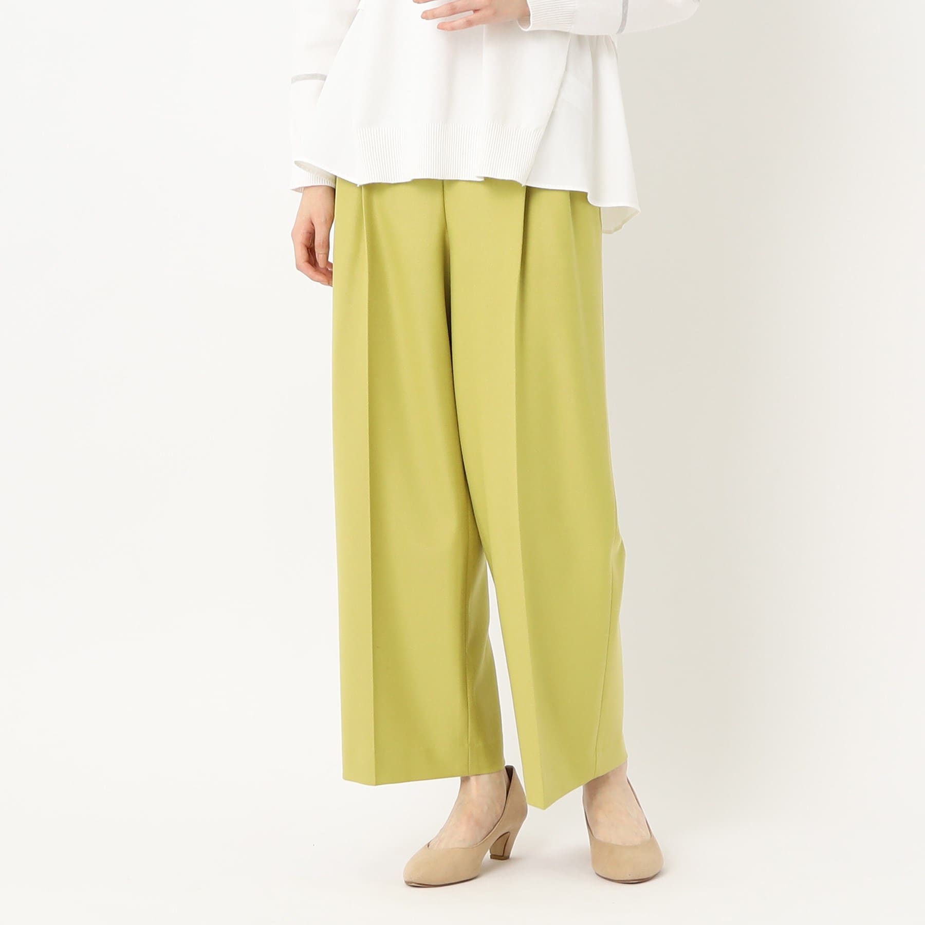 コルディア CORDIER 起毛ストレッチワイドパンツ