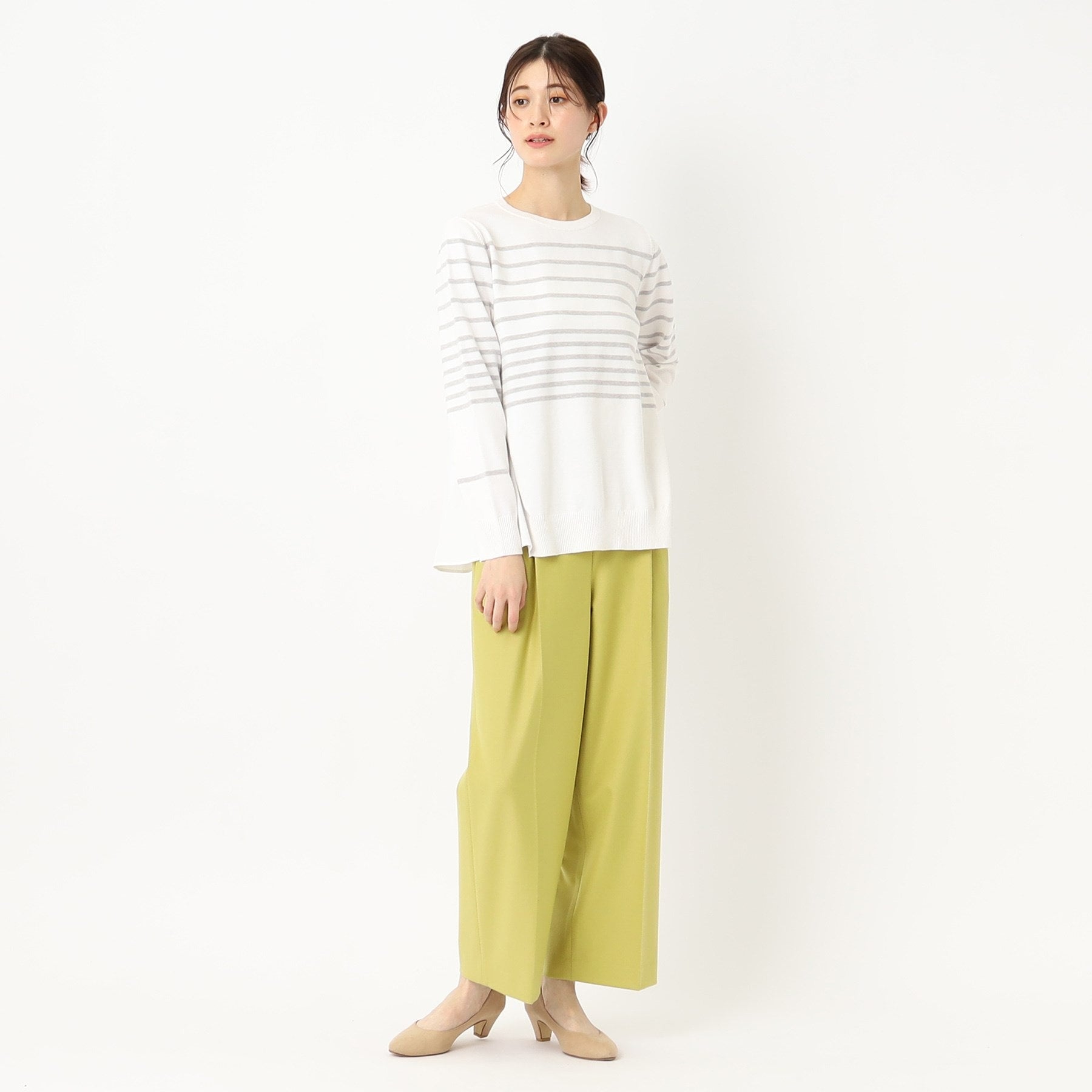 コルディア CORDIER 起毛ストレッチワイドパンツ