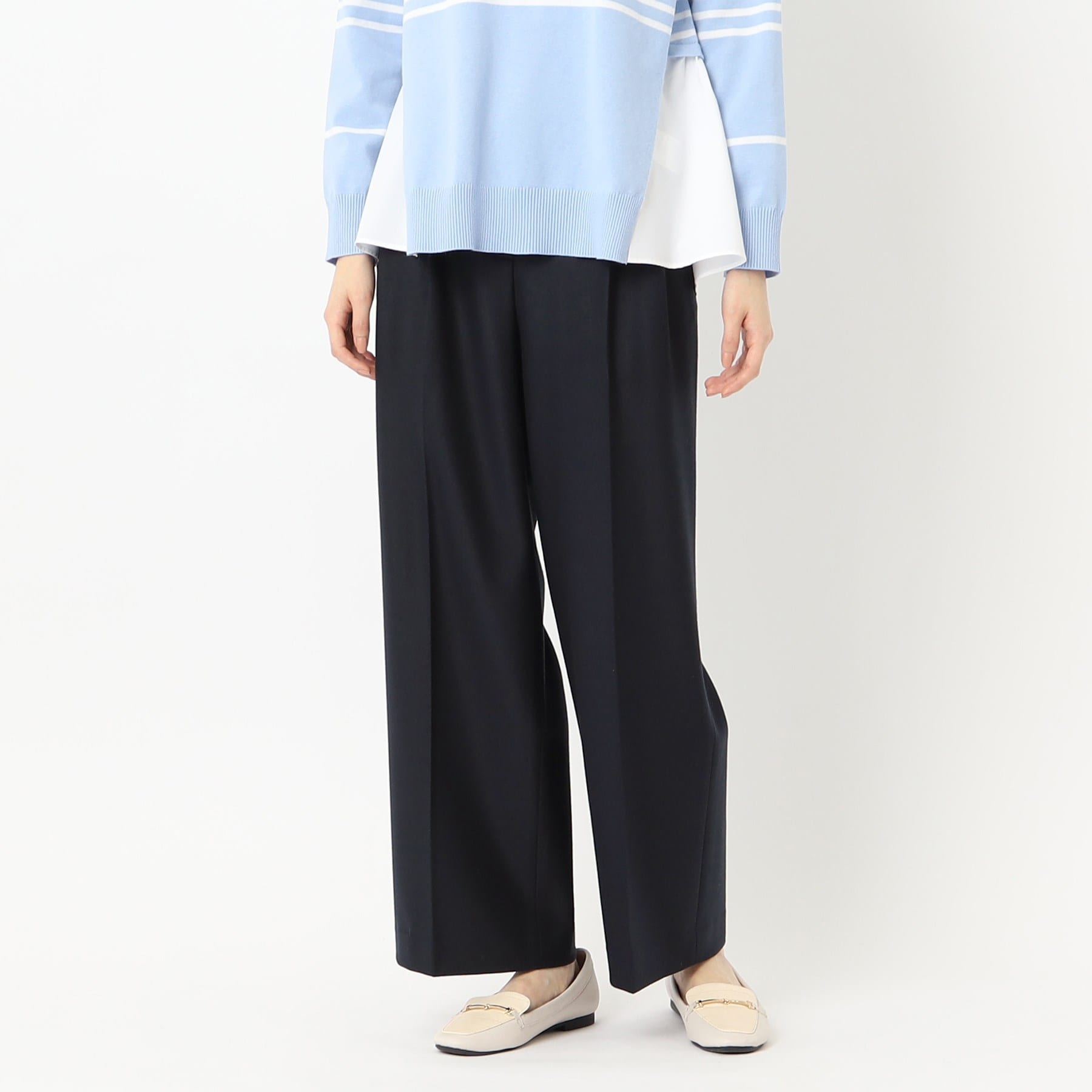 コルディア CORDIER 起毛ストレッチワイドパンツ