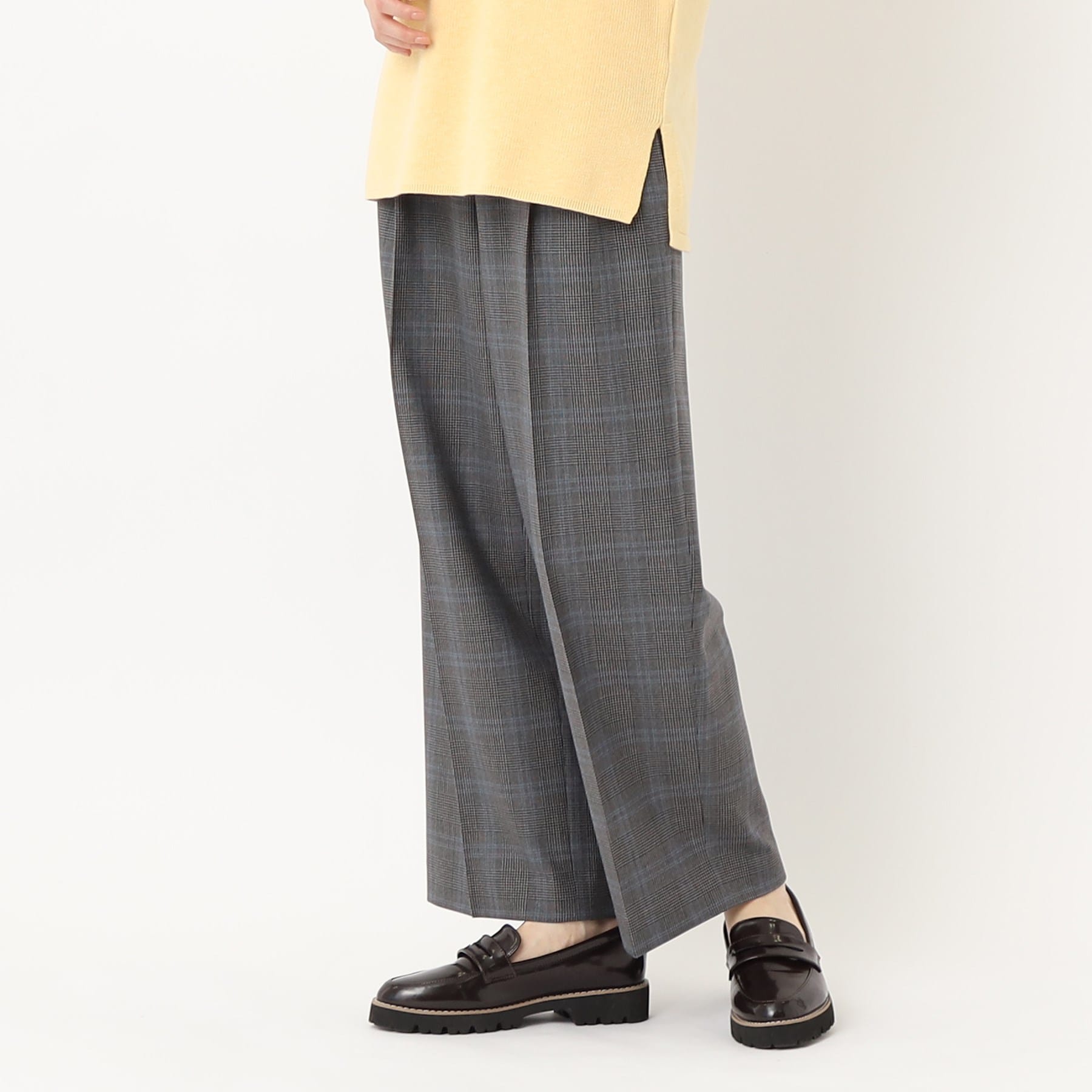 コルディア CORDIER 起毛ストレッチワイドパンツ
