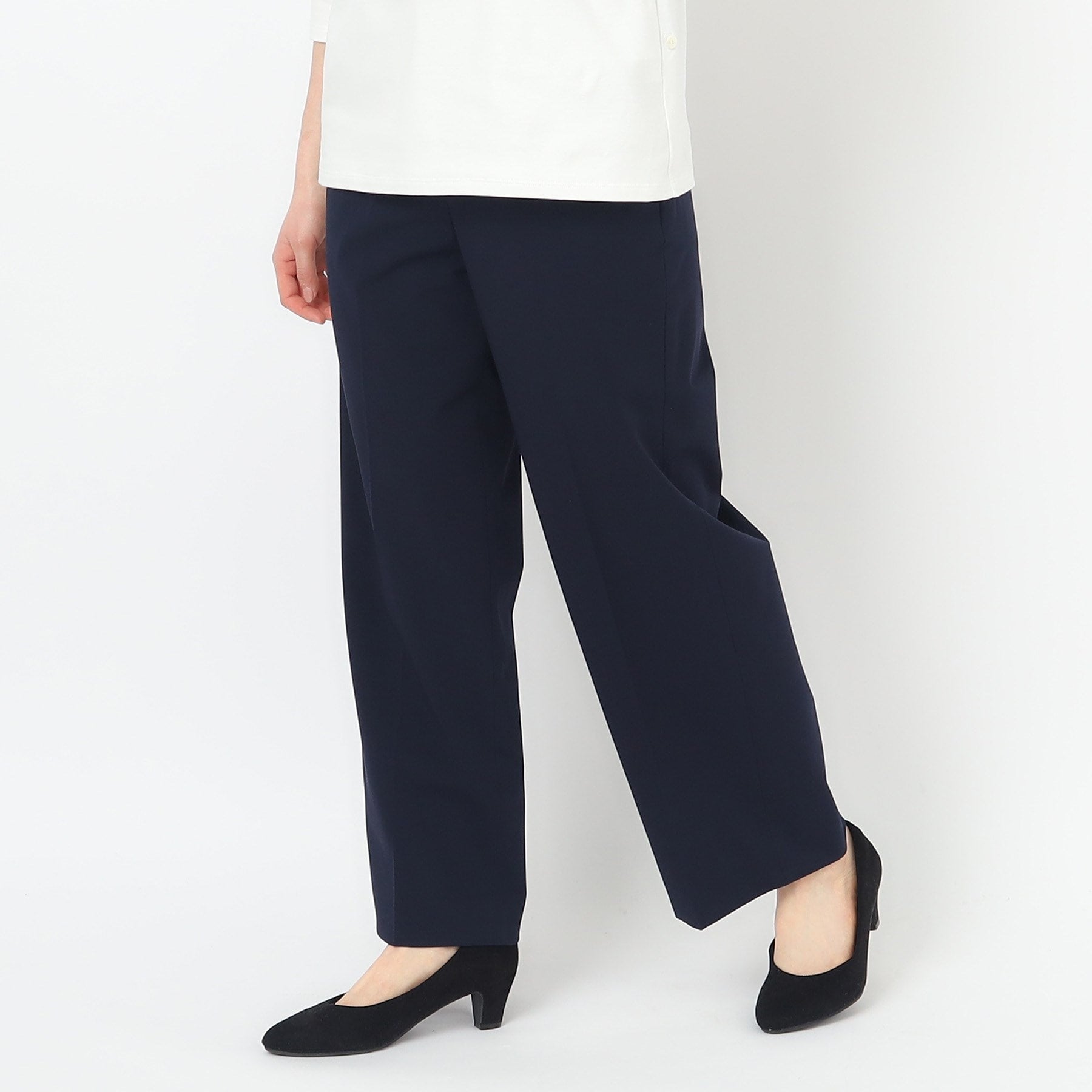 コルディア CORDIER ストレッチワイドストレートパンツ