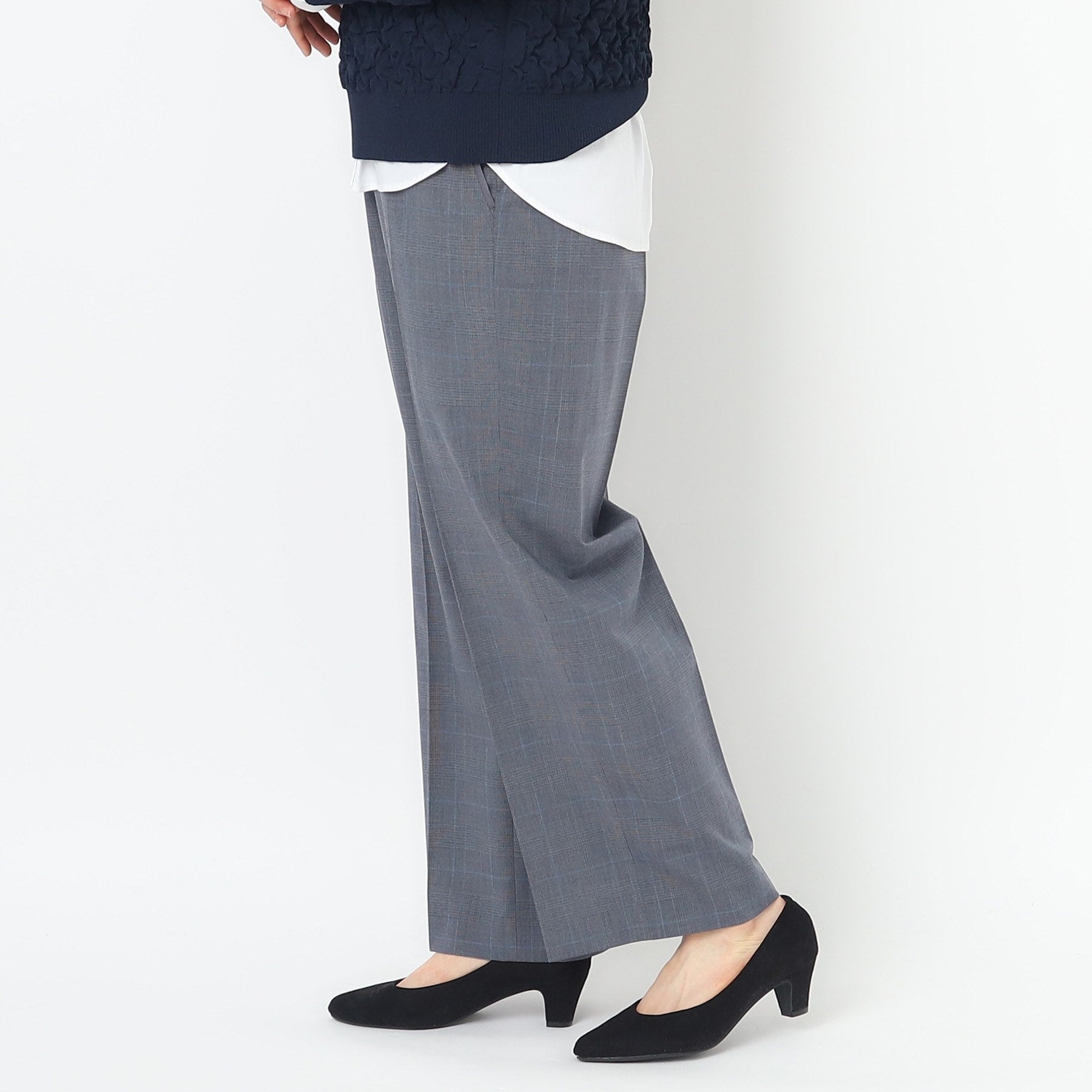 コルディア CORDIER ストレッチワイドストレートパンツ