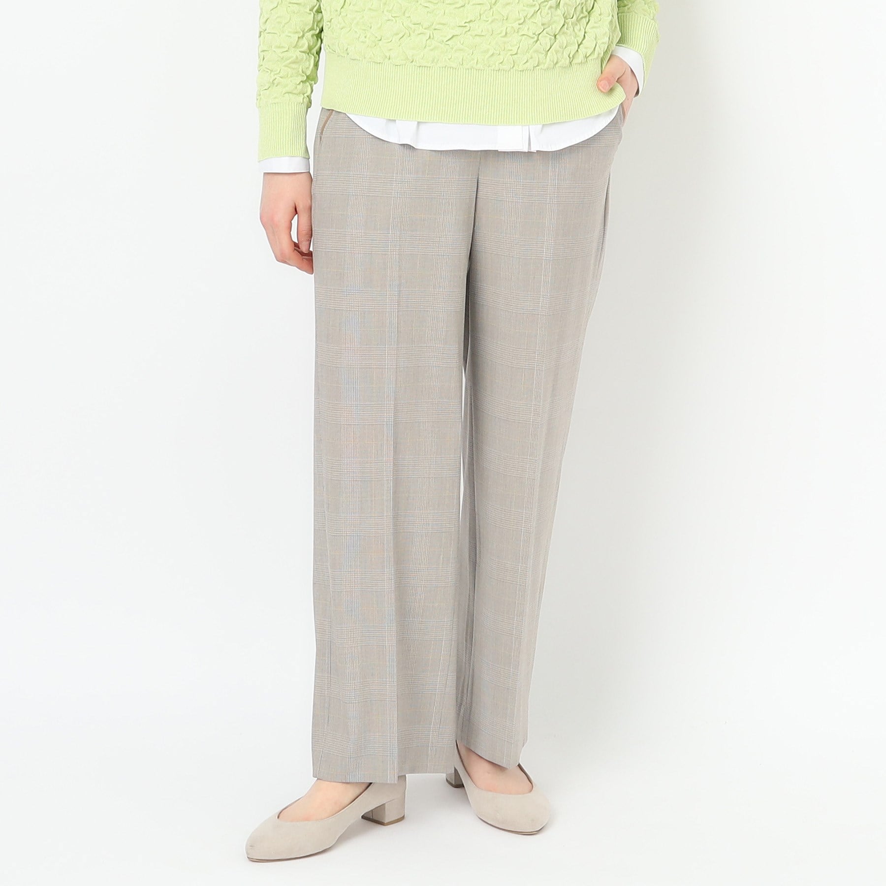 コルディア CORDIER ストレッチワイドストレートパンツ