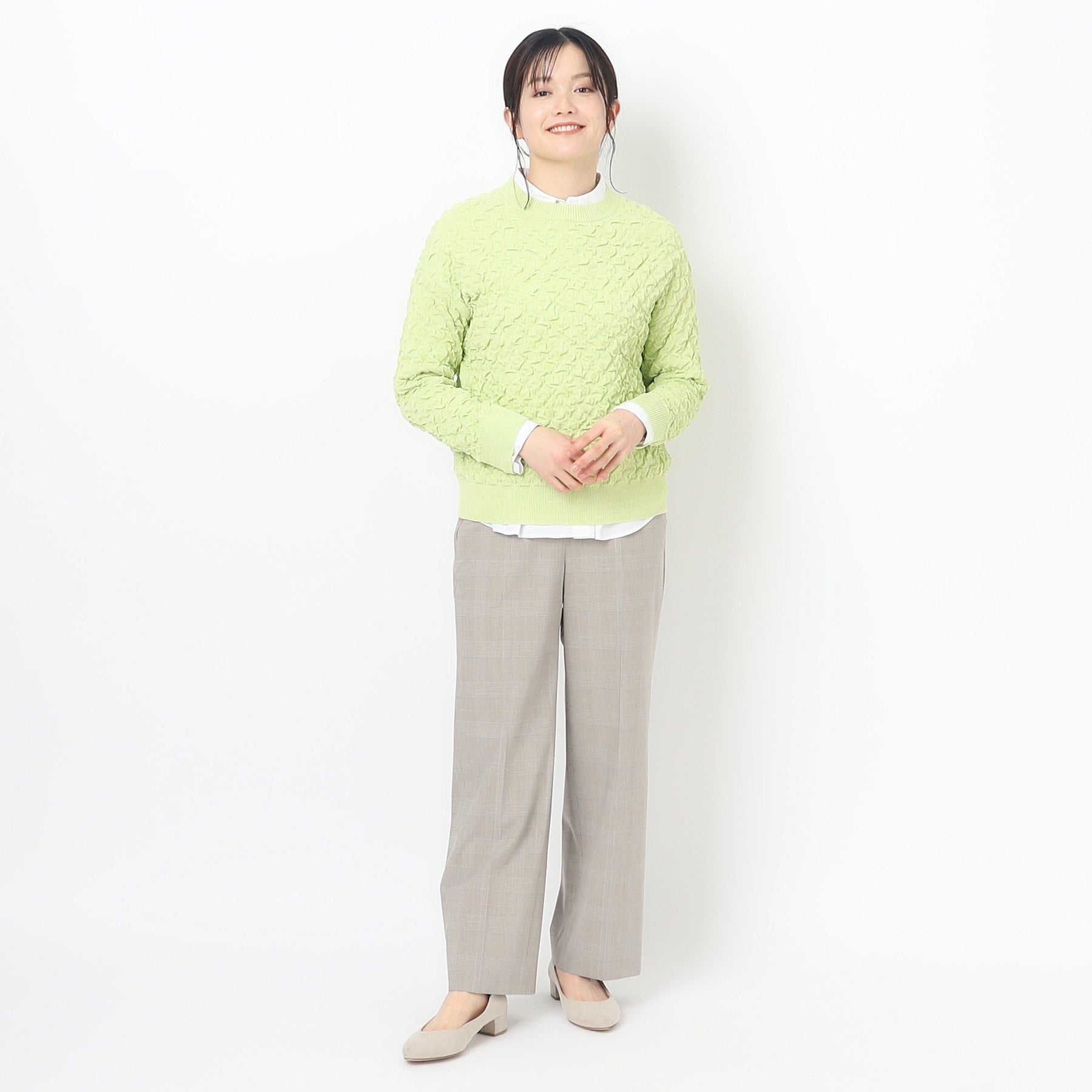 コルディア CORDIER ストレッチワイドストレートパンツ
