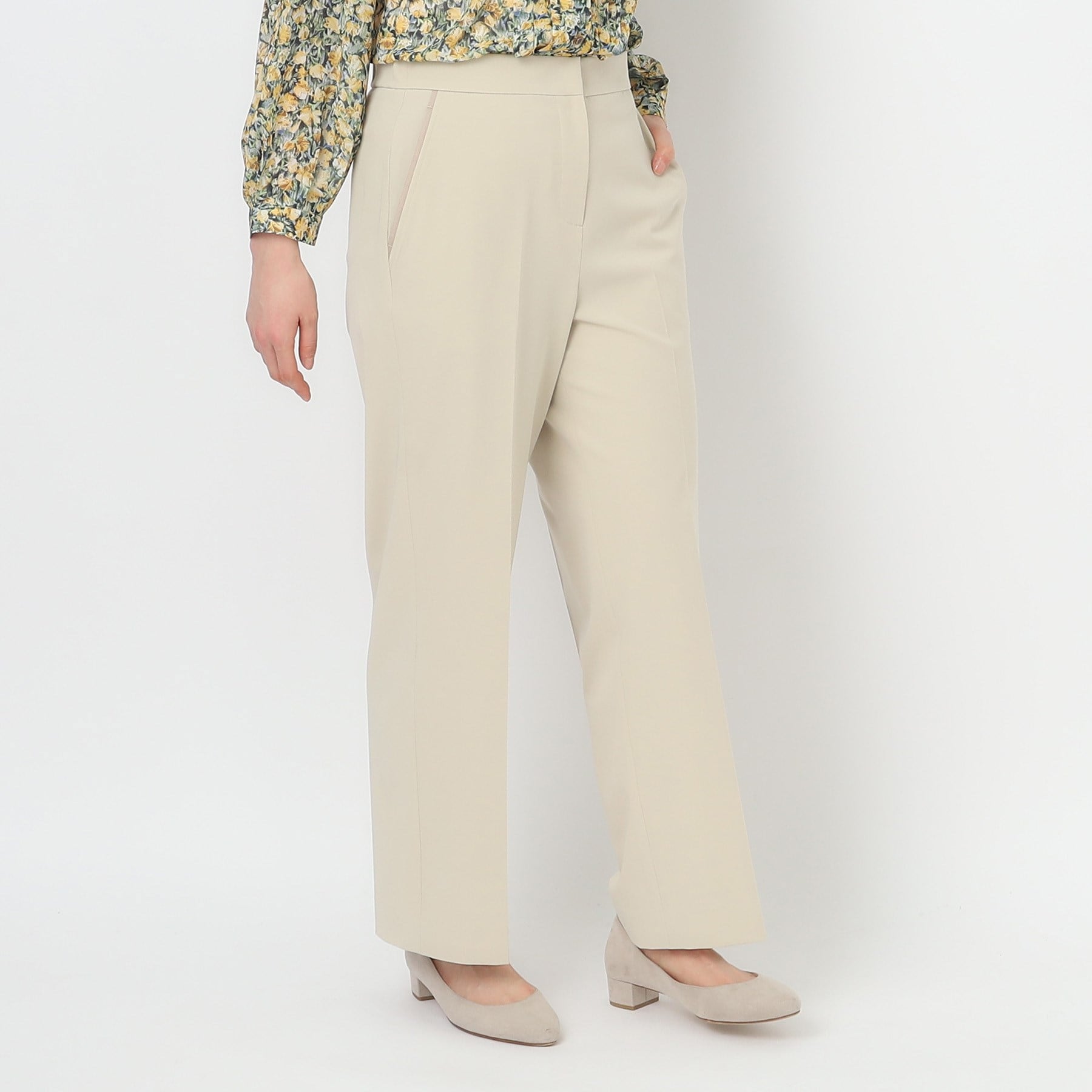 コルディア CORDIER ストレッチワイドストレートパンツ
