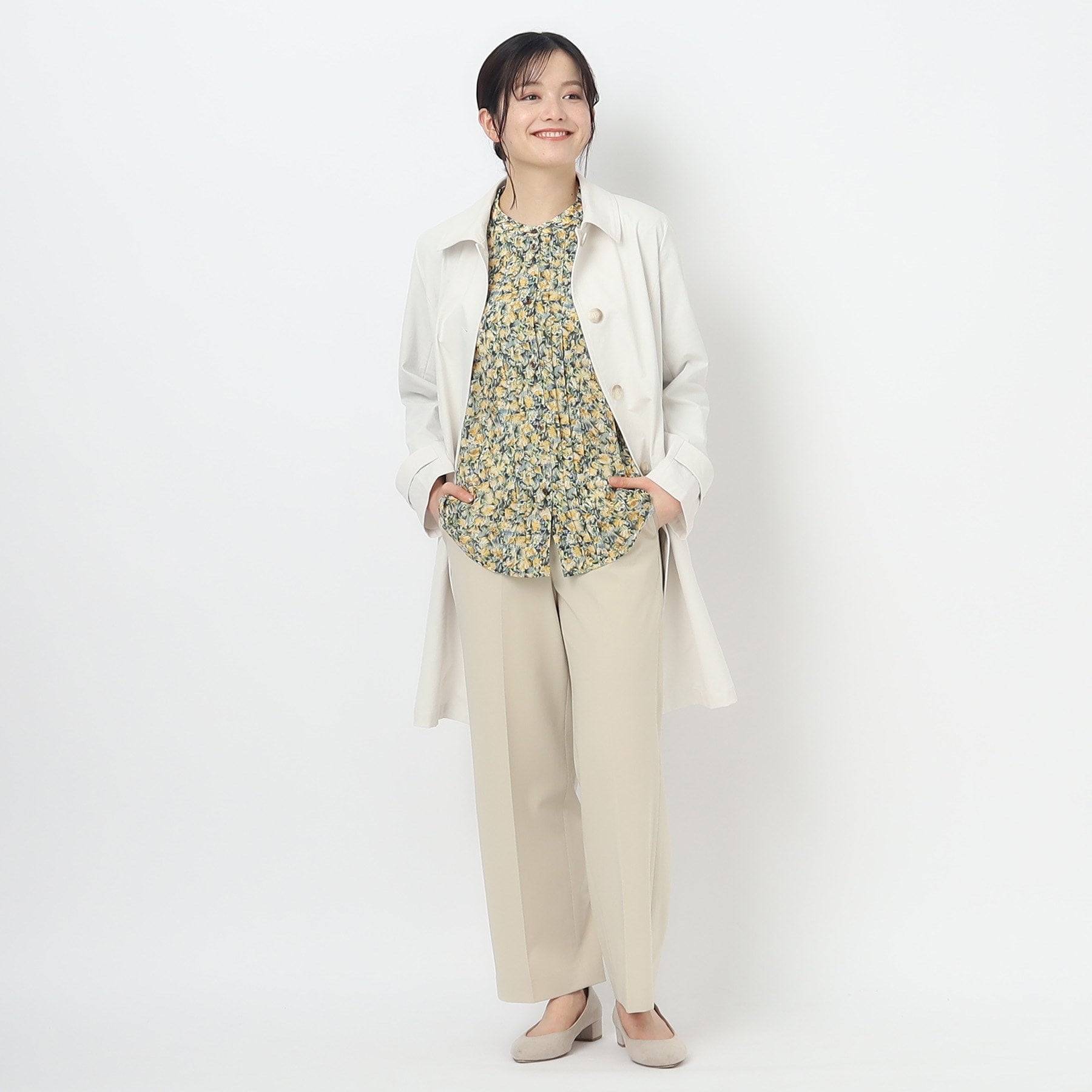 コルディア CORDIER ストレッチワイドストレートパンツ