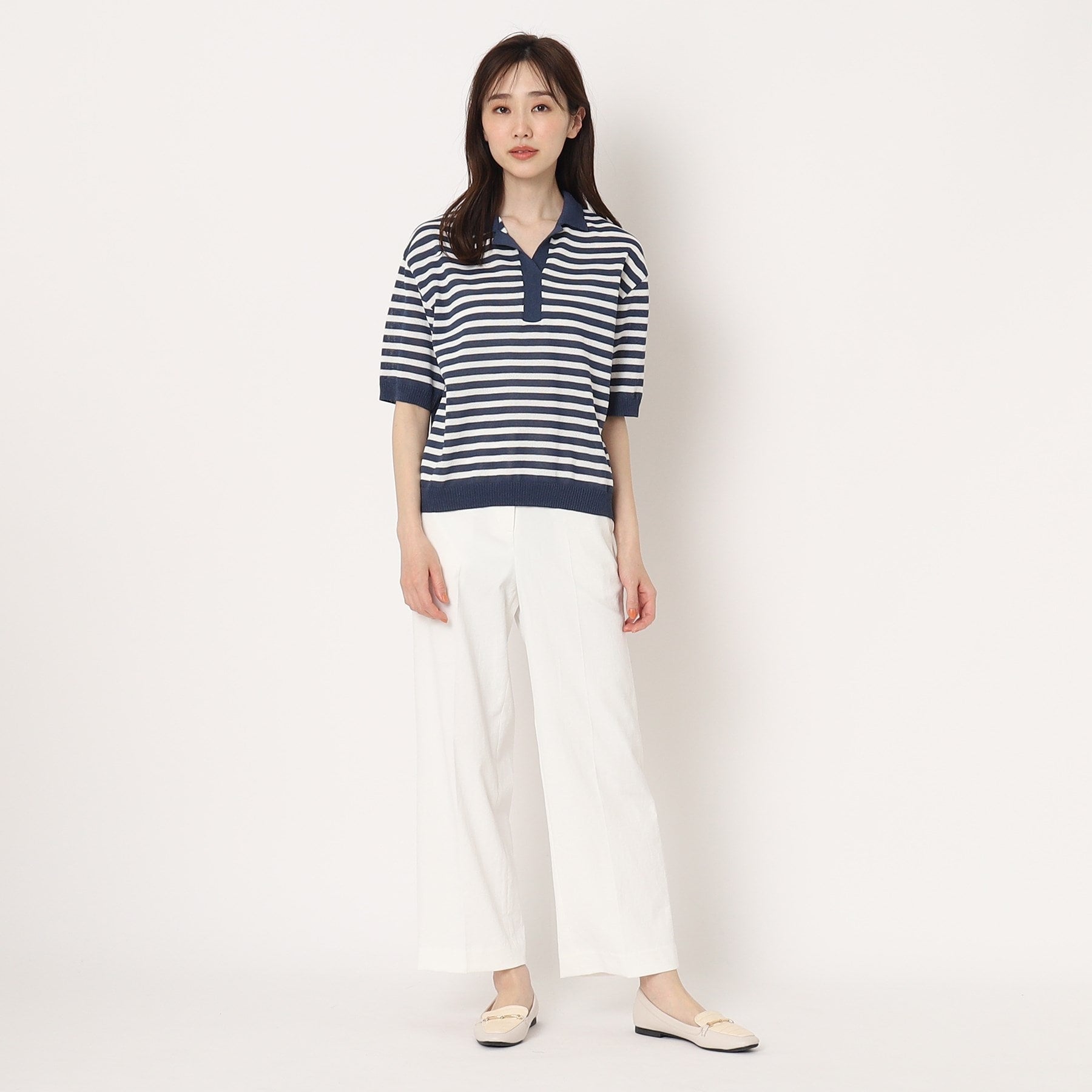 コルディア CORDIER ポロデザインニット SHION