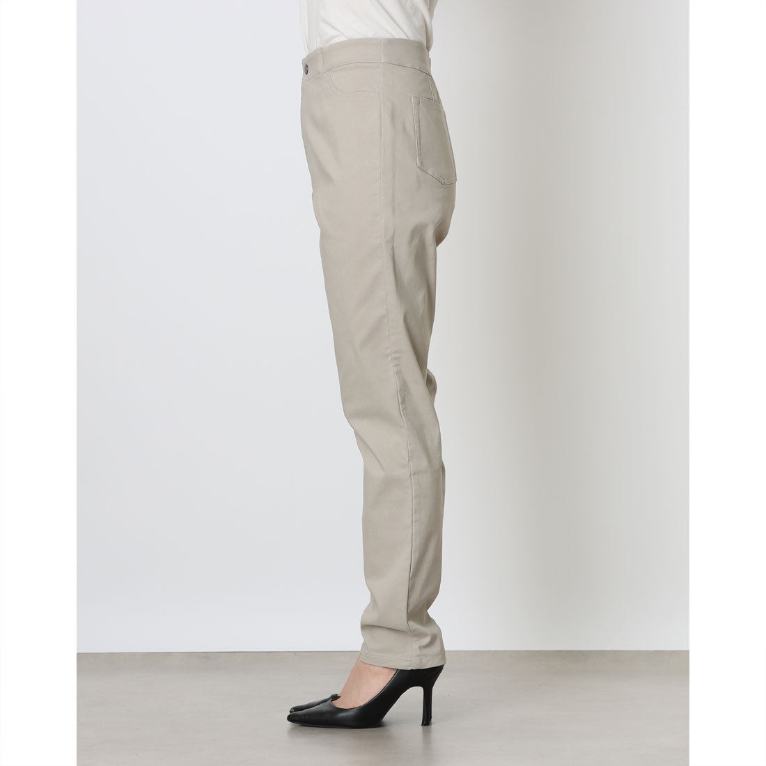 コムサモデルズ COMME CA MODELS 【美しいベーシックパンツ】 裏起毛ハイテンションパンツ （ベージュ） ベージュ