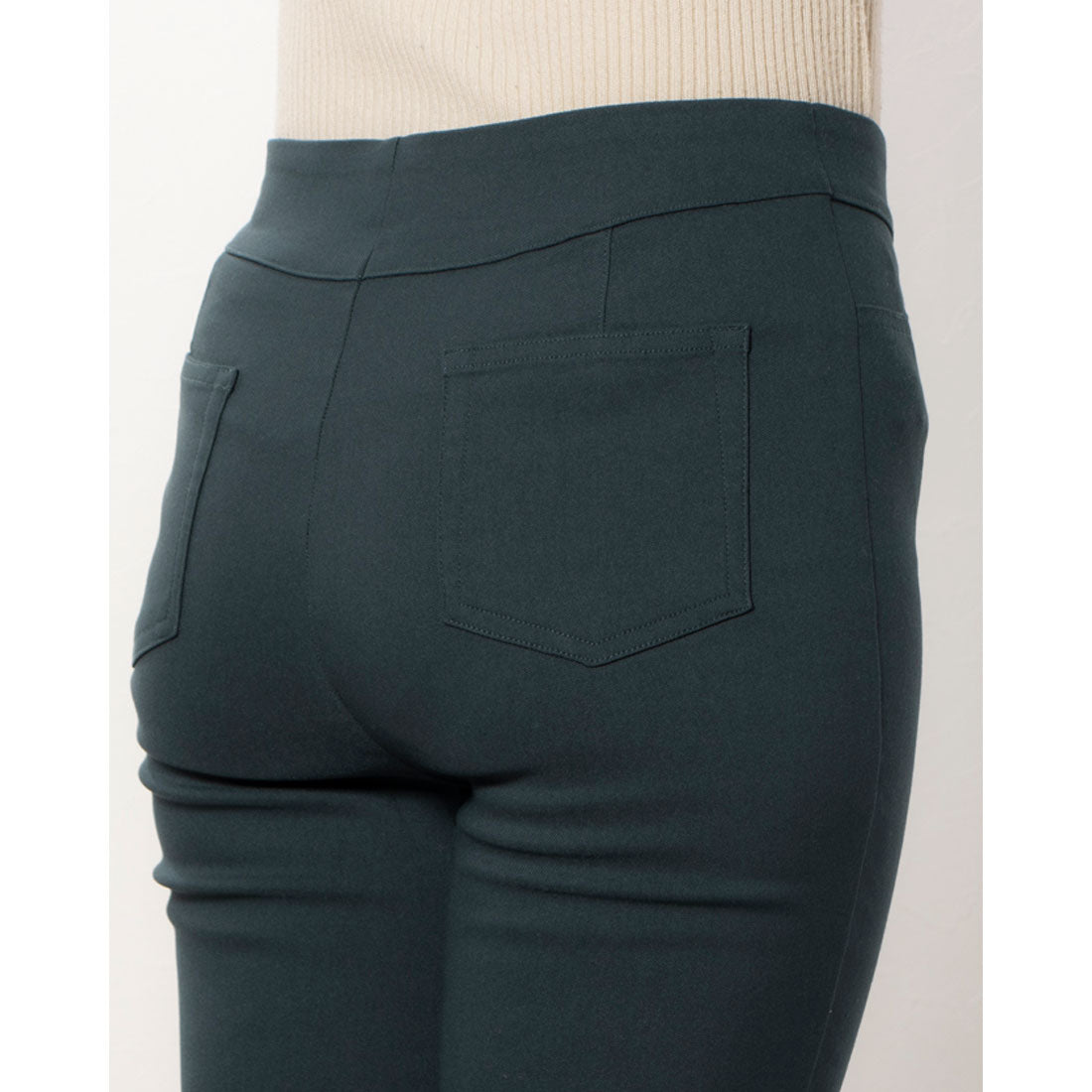 COMME CA MODELS [Beautiful basic pants] Fleece-lined high tension pants