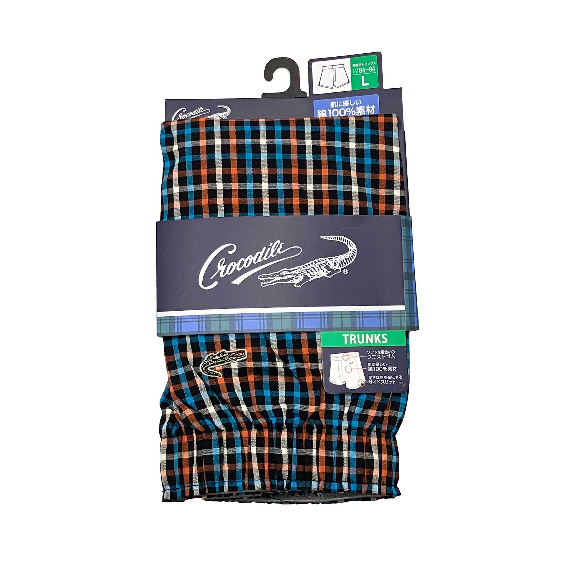 Crocodile Crocodile checkered front-opening trunks [non-returnable pro