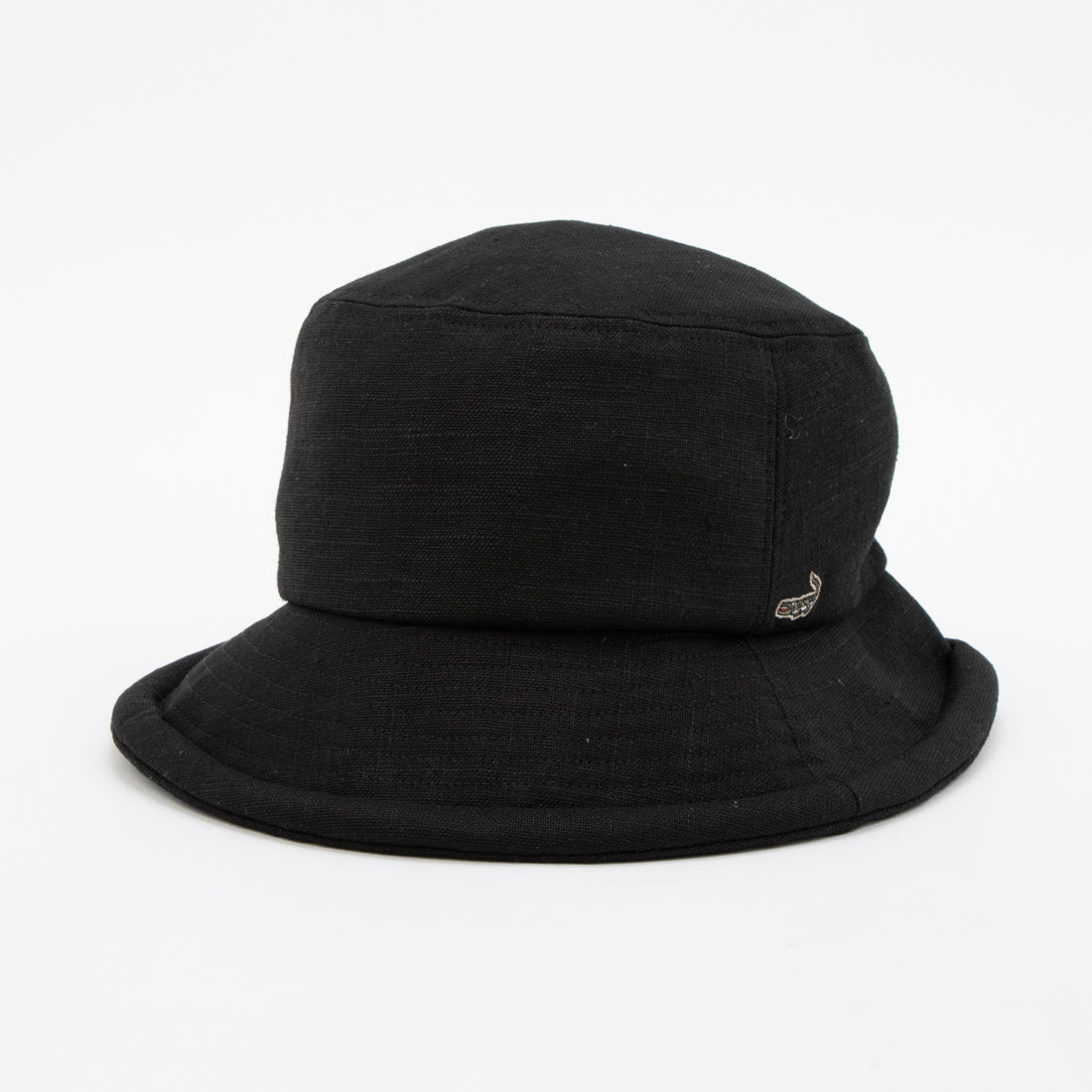 クロコダイル CROCODILE 手洗いできる綿麻素材のダウンハット （BLACK） BLACK