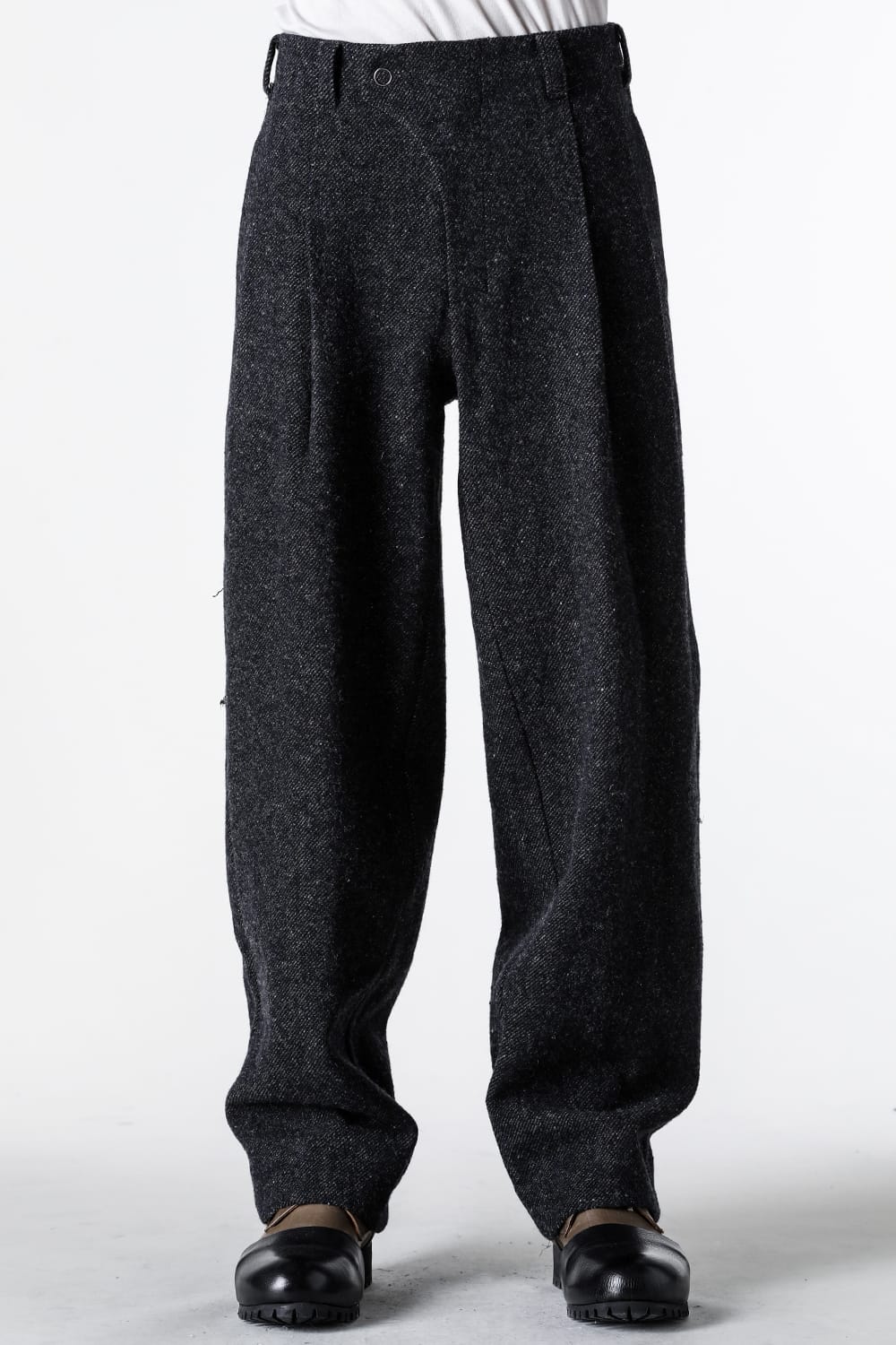 クロマニヨン CROMAGNON Relaxed Pants Shetland Wool （DARK NAVY） DARK NAVY