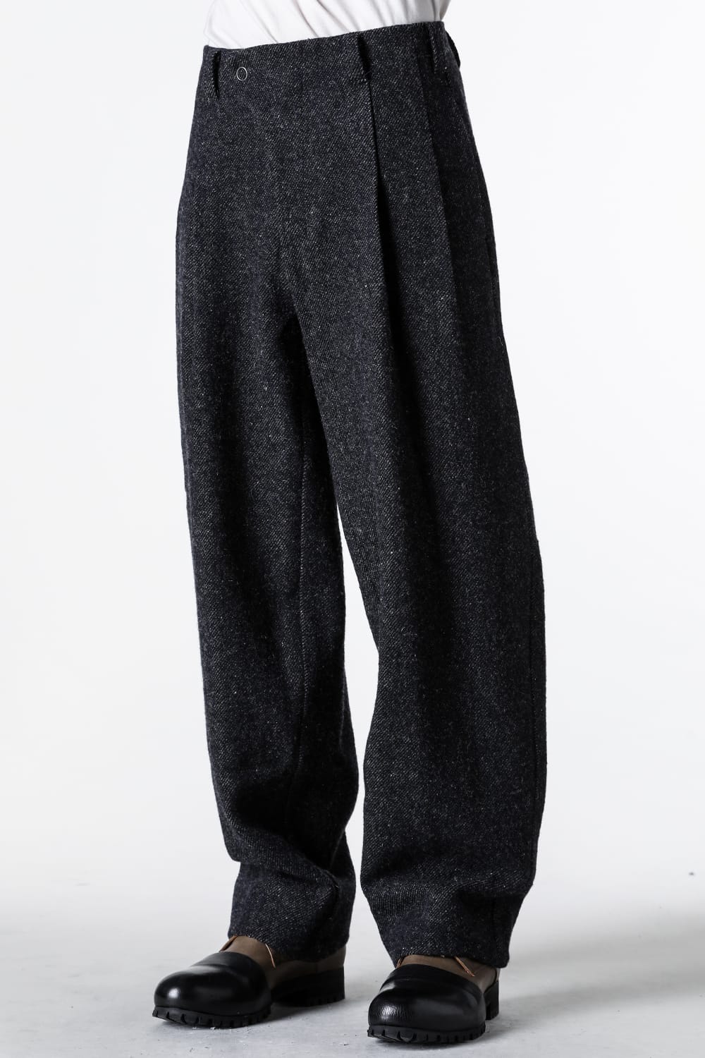 クロマニヨン CROMAGNON Relaxed Pants Shetland Wool （DARK NAVY） DARK NAVY