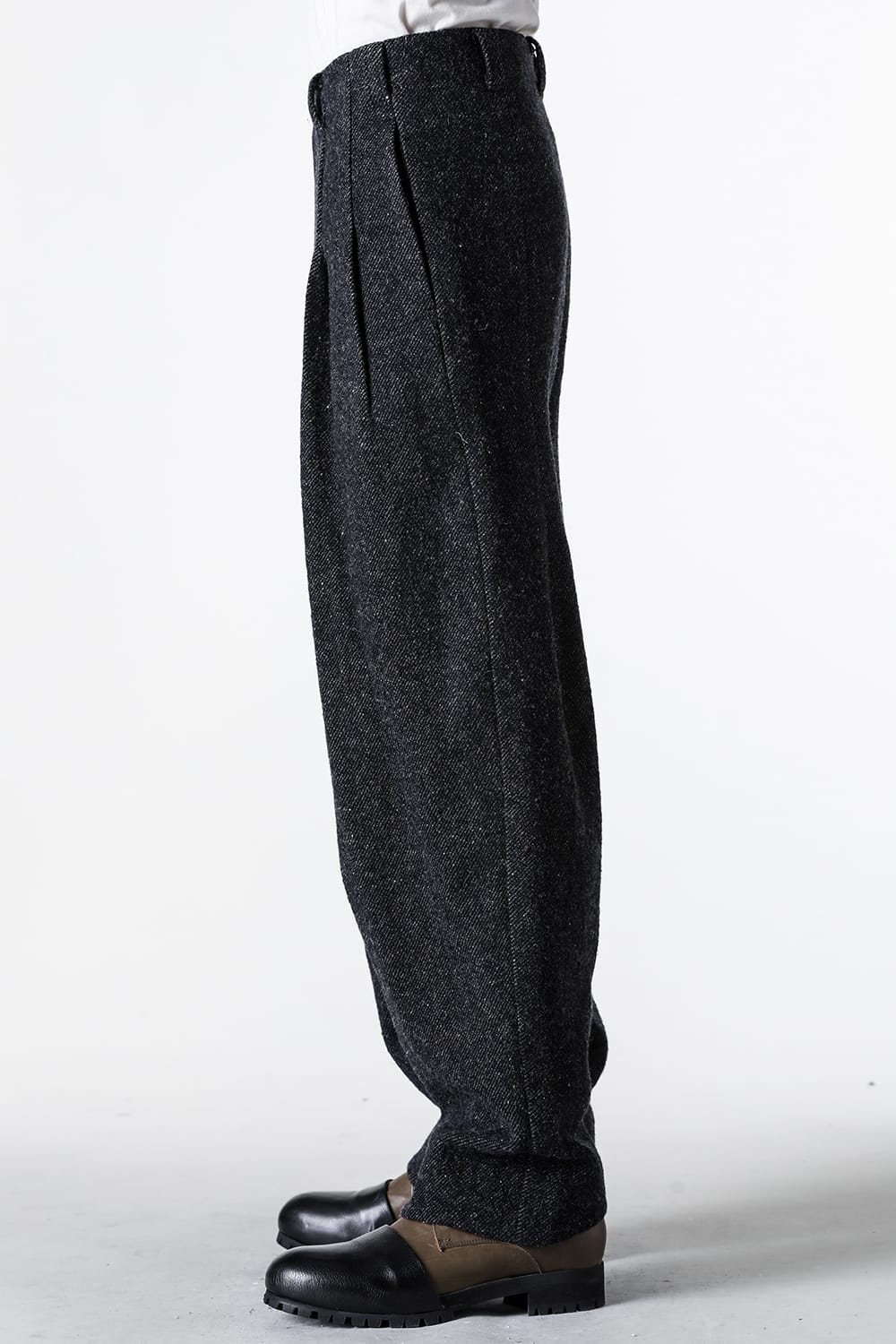 クロマニヨン CROMAGNON Relaxed Pants Shetland Wool （DARK NAVY） DARK NAVY