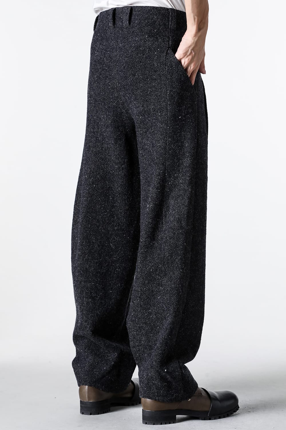 クロマニヨン CROMAGNON Relaxed Pants Shetland Wool （DARK NAVY） DARK NAVY