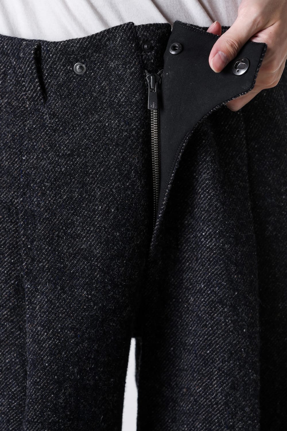 クロマニヨン CROMAGNON Relaxed Pants Shetland Wool （DARK NAVY） DARK NAVY