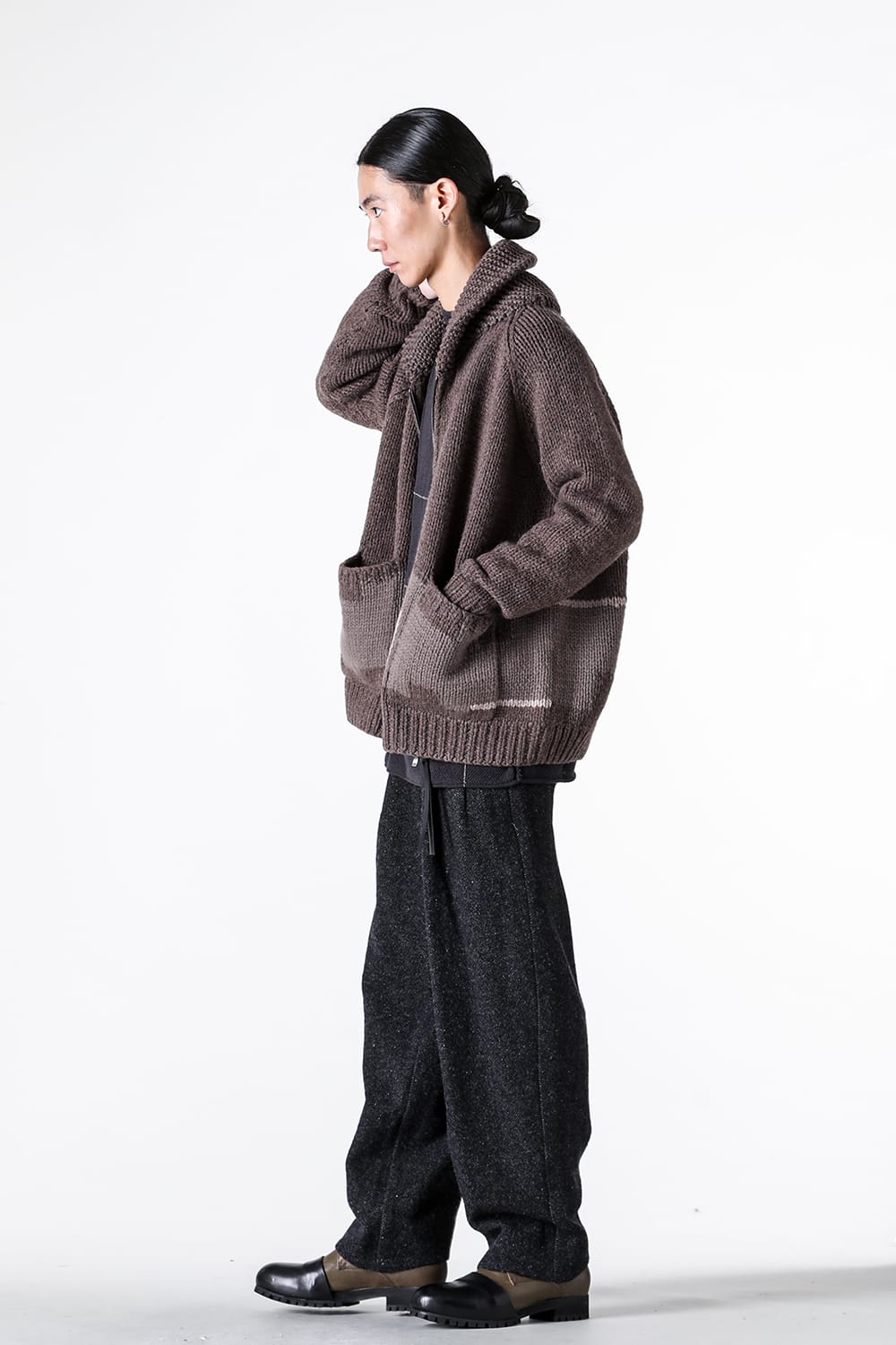 クロマニヨン CROMAGNON Relaxed Pants Shetland Wool （DARK NAVY） DARK NAVY