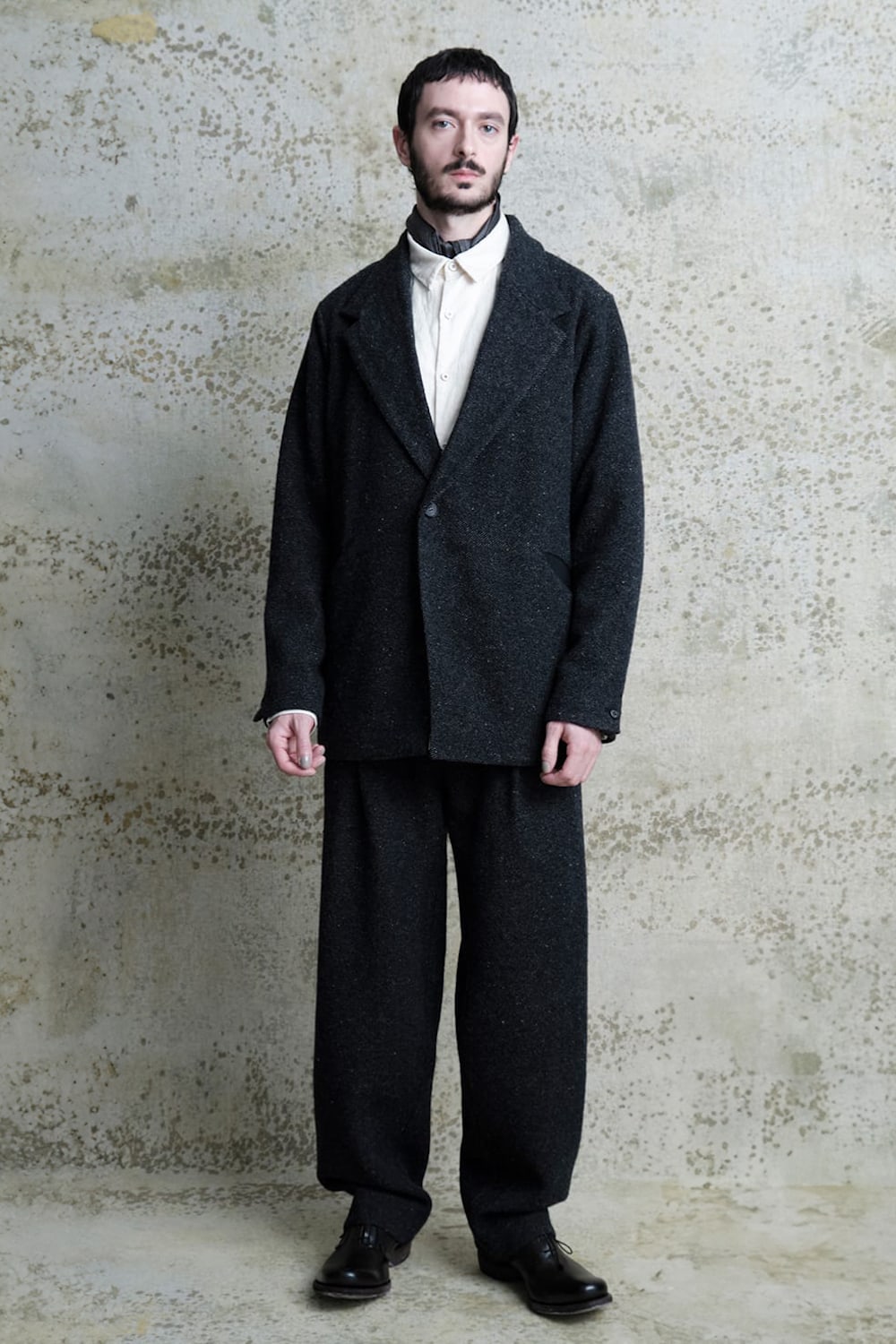 クロマニヨン CROMAGNON Relaxed Pants Shetland Wool （DARK NAVY） DARK NAVY