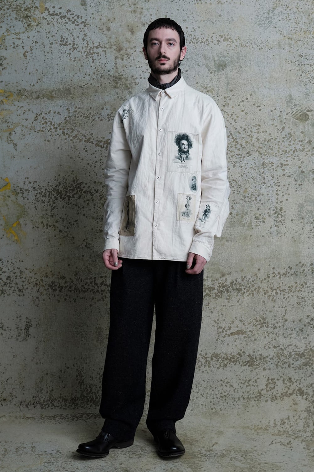 クロマニヨン CROMAGNON Relaxed Pants Shetland Wool （DARK NAVY） DARK NAVY