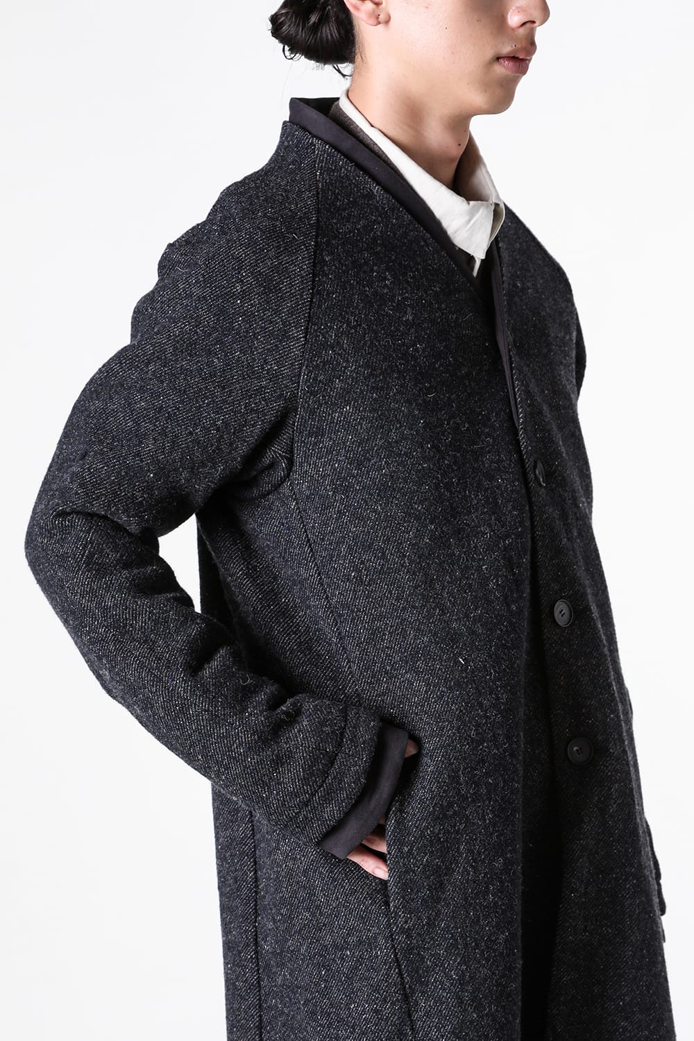 クロマニヨン CROMAGNON Coat shetland wool （DARK NAVY） DARK NAVY