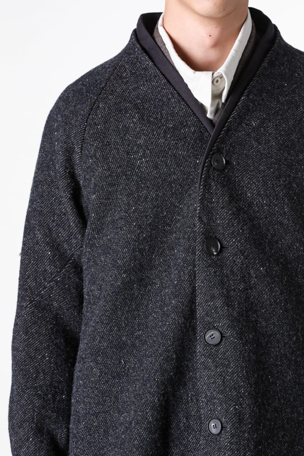 クロマニヨン CROMAGNON Coat shetland wool （DARK NAVY） DARK NAVY