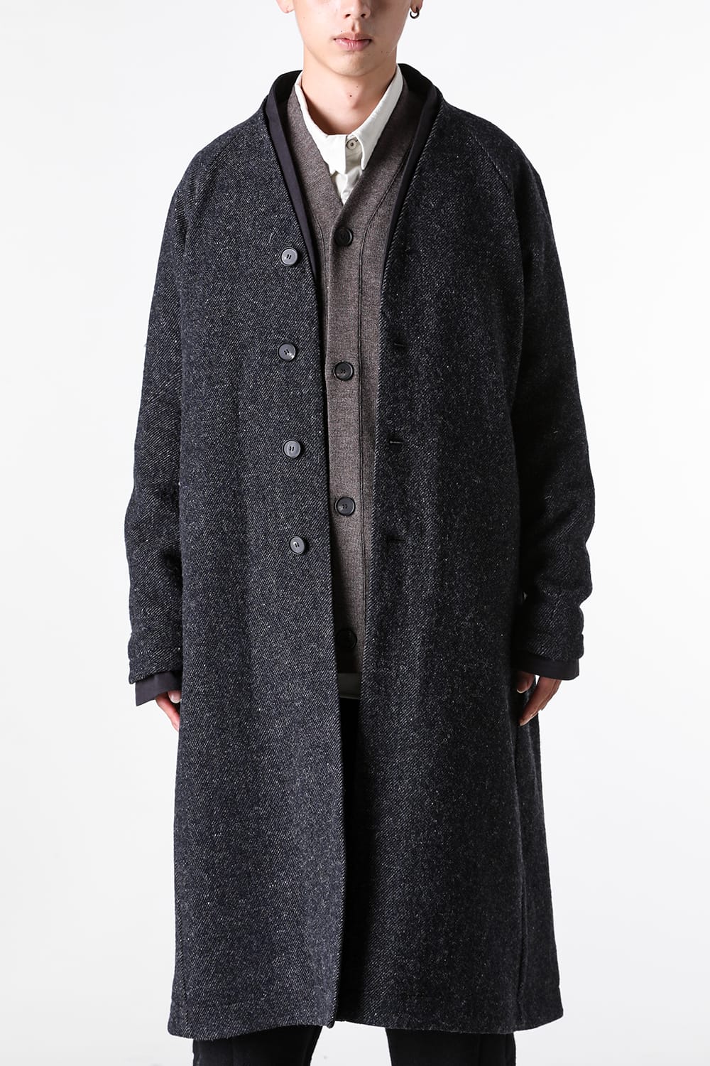 クロマニヨン CROMAGNON Coat shetland wool （DARK NAVY） DARK NAVY