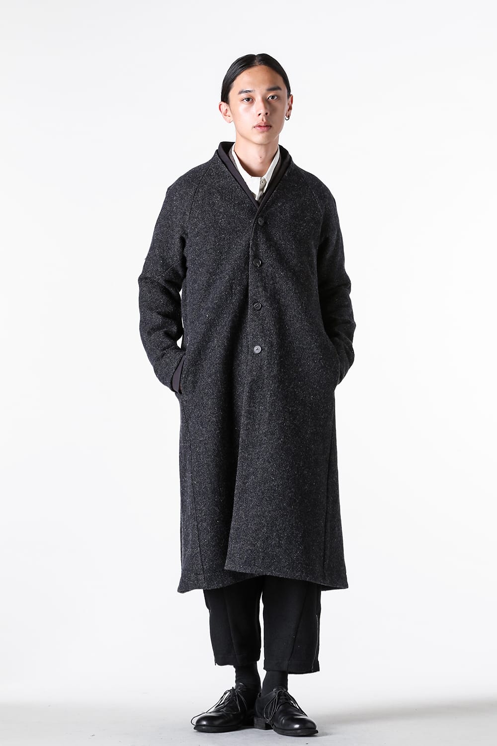 クロマニヨン CROMAGNON Coat shetland wool （DARK NAVY） DARK NAVY